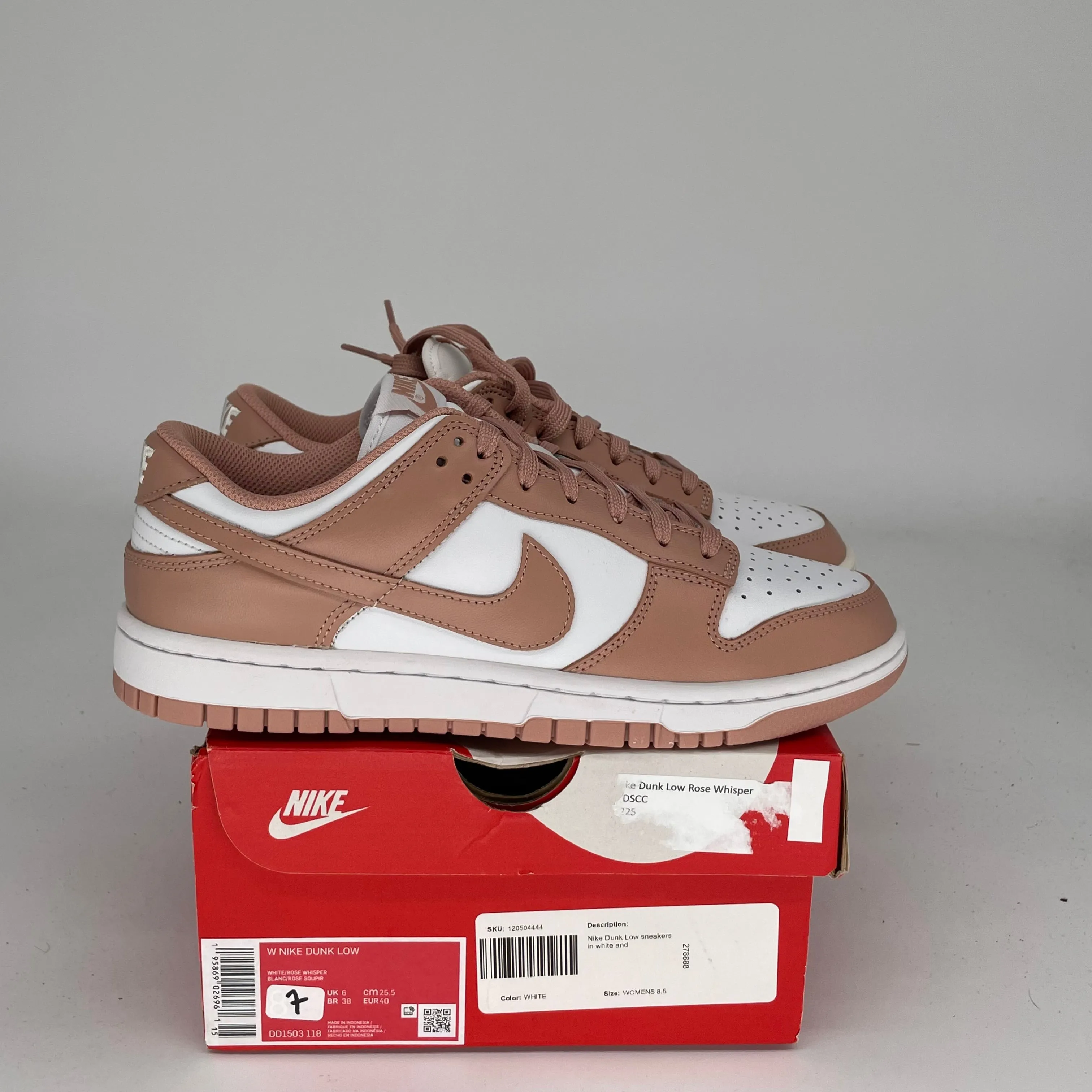 NIKE DUNK LOW ROSA FLÜSTERN W GRÖSSE 7/8.5W DD1503-118