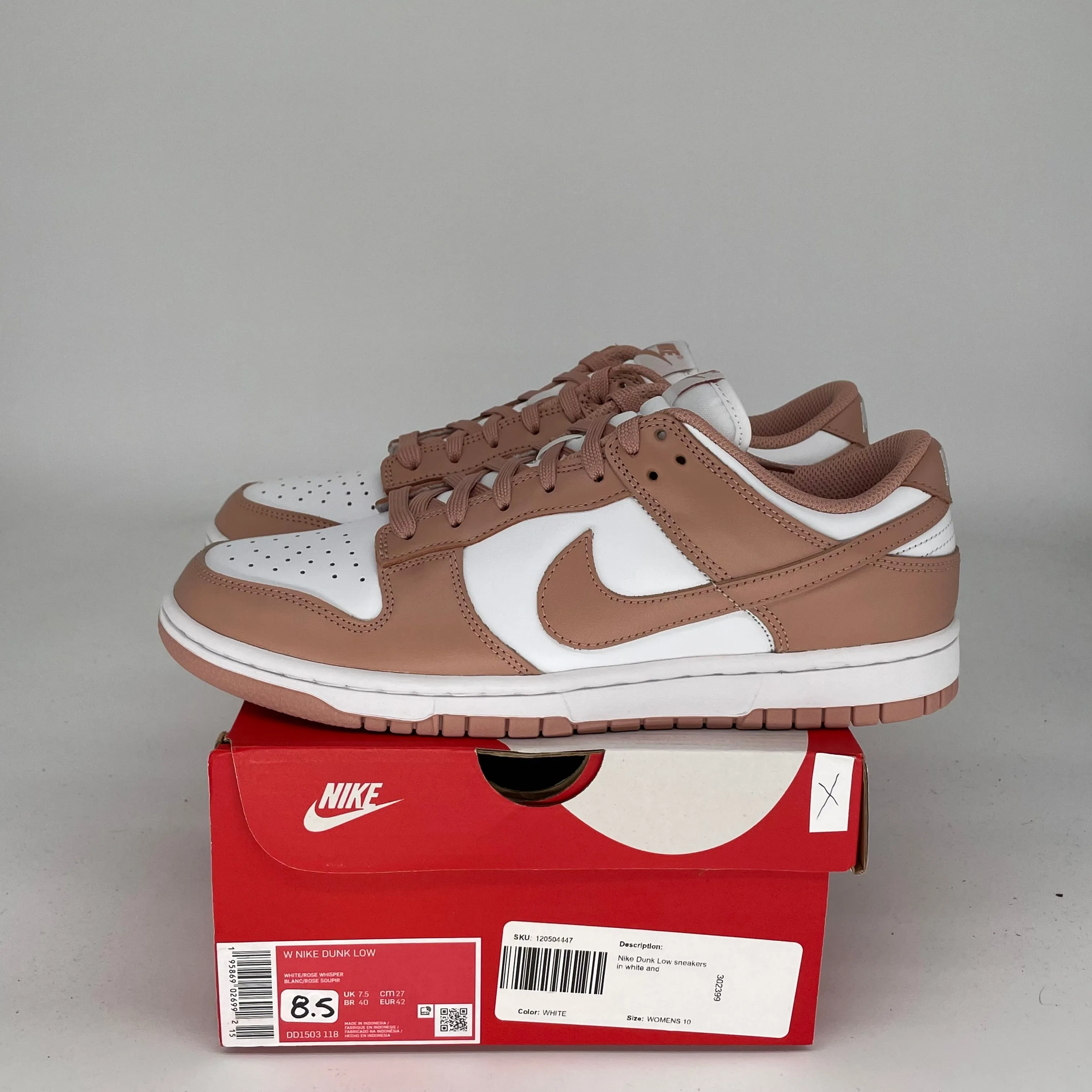 NIKE DUNK LOW ROSÉFLÜSTERN W GRÖßE 8.5/10W DD1503-118