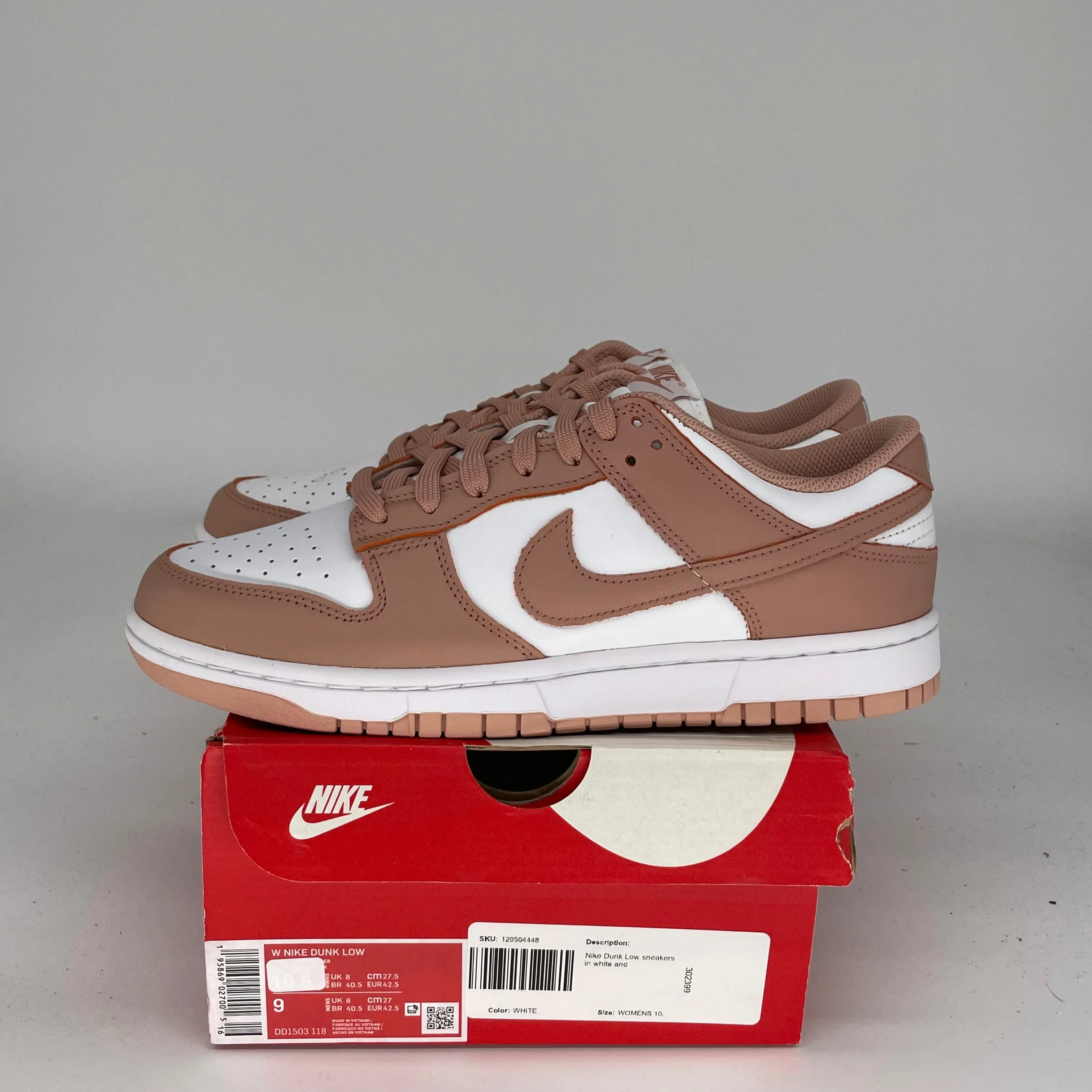 NIKE DUNK LOW ROSÉFLÜSTERN W GRÖSSE 9/10.5W DD1503-118