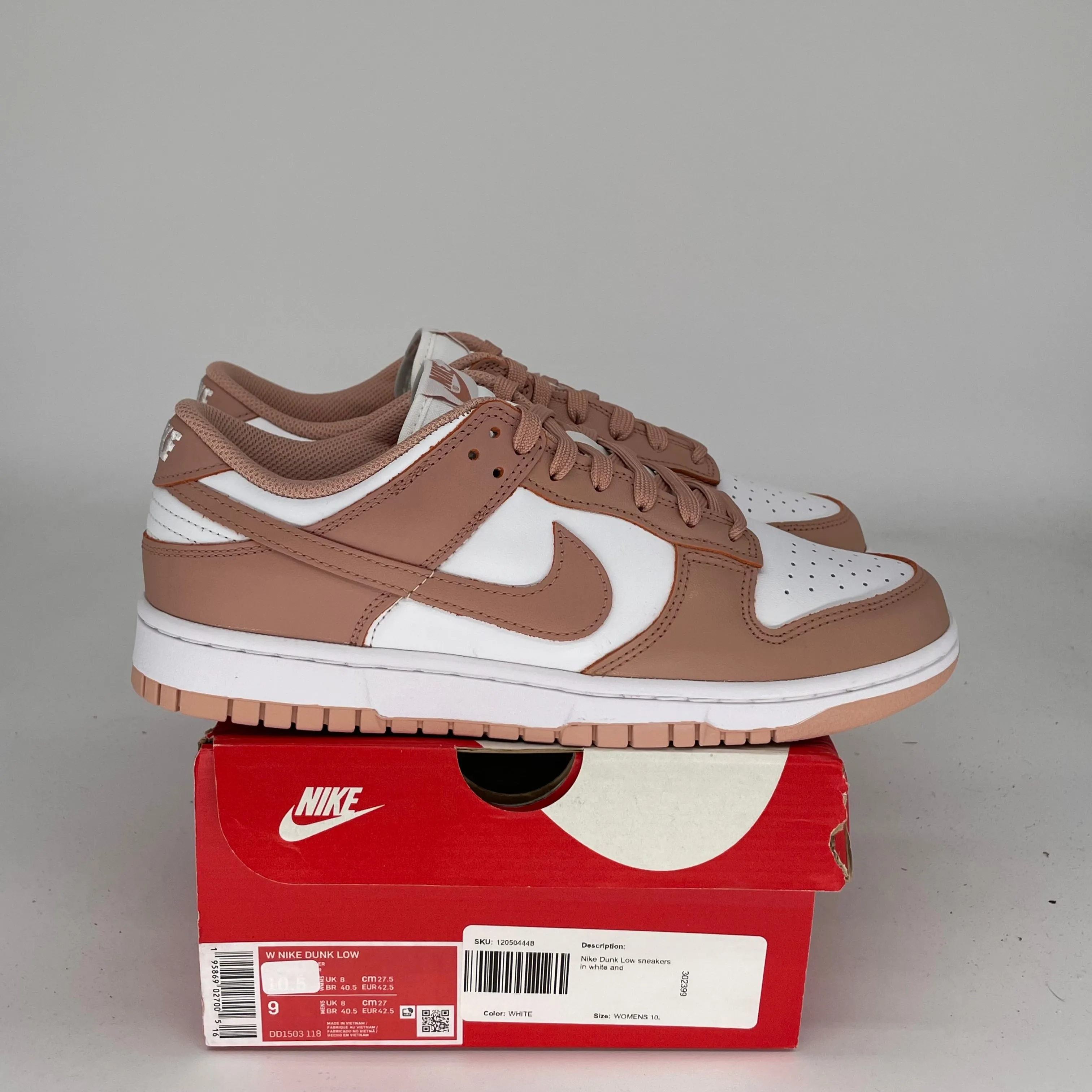 NIKE DUNK LOW ROSÉFLÜSTERN W GRÖSSE 9/10.5W DD1503-118