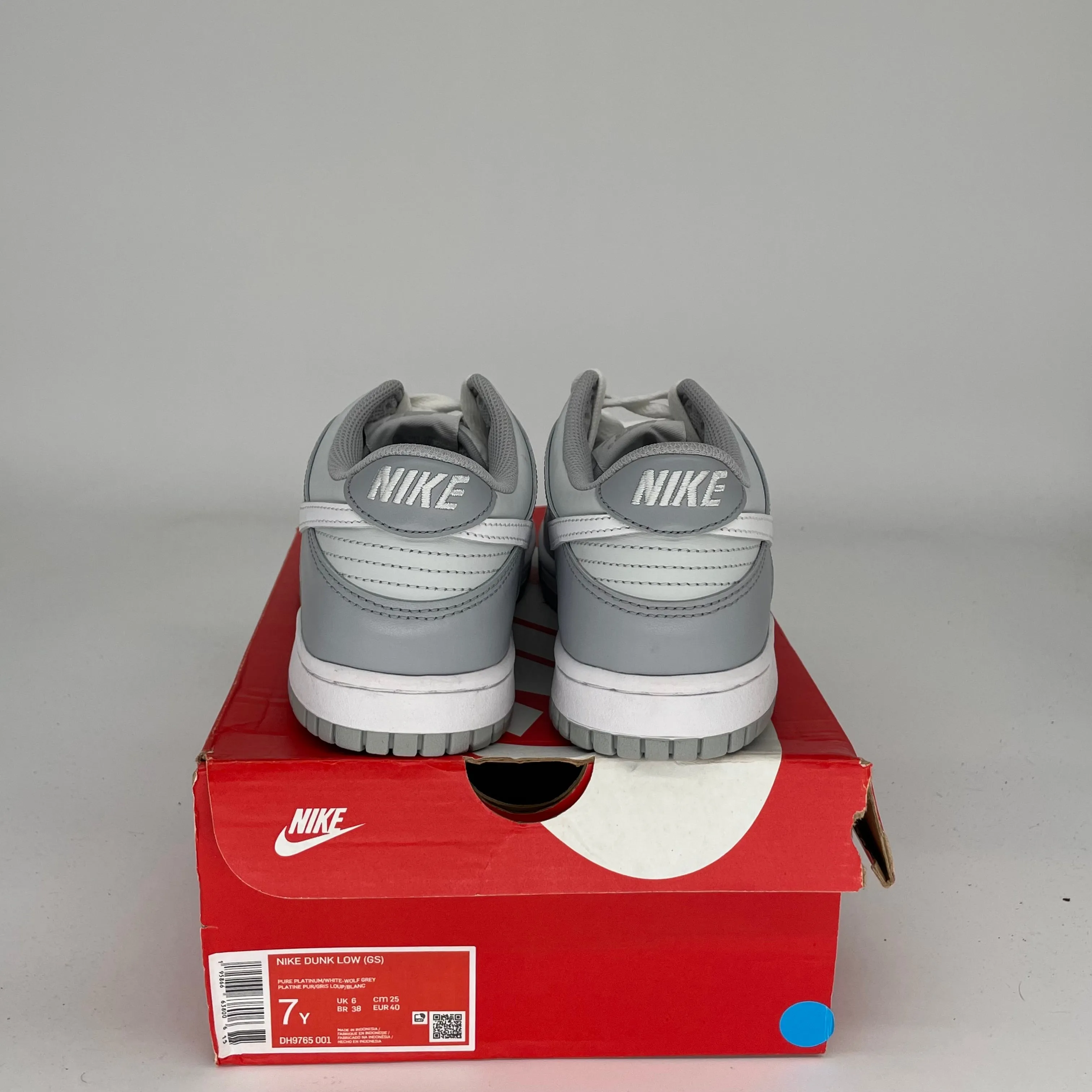 NIKE DUNK LOW ZWEIFARBIG GRAU GRÖßE 7Y DH9765-001