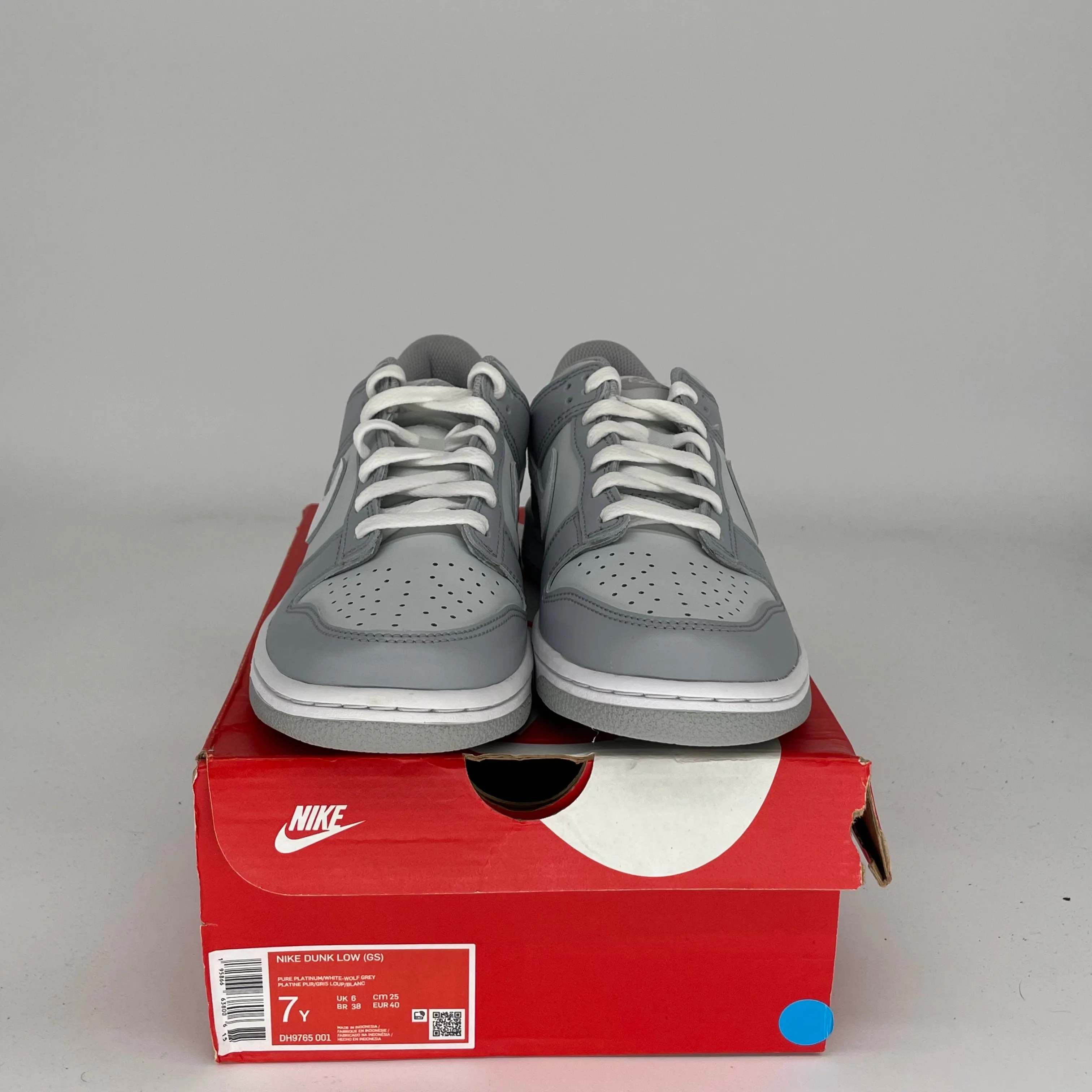 NIKE DUNK LOW ZWEIFARBIG GRAU GRÖßE 7Y DH9765-001
