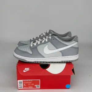 NIKE DUNK LOW TWO TONED GREY SIZE 7Y DH9765-001