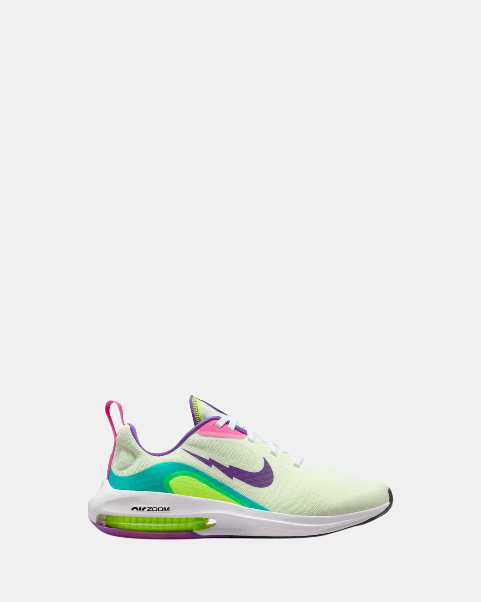 Nike Kinder Schuhe Air Zoom Arcadia 2 SE Grundschule Weiß/Lila Kosmos/Blaugrün/Neongrün