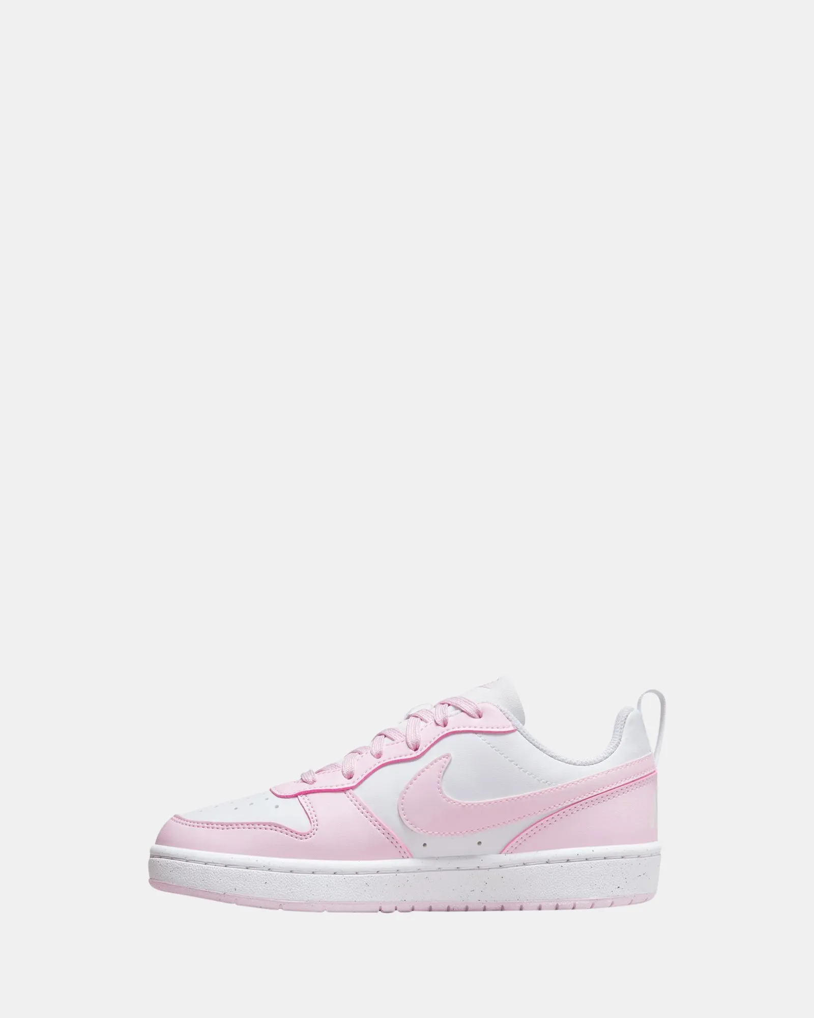 Nike Kinder Schuhe Court Borough Low RC Grundschule Weiß/Rosa Schaum