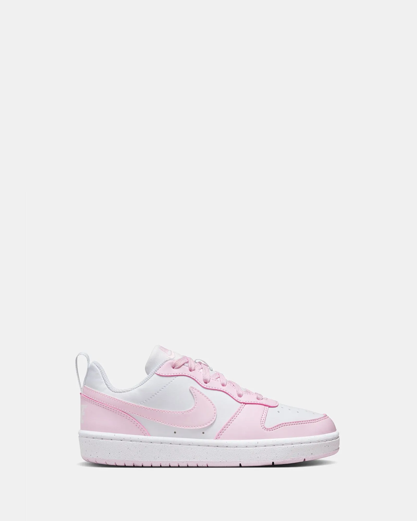 Nike Kinder Schuhe Court Borough Low RC Grundschule Weiß/Rosa Schaum
