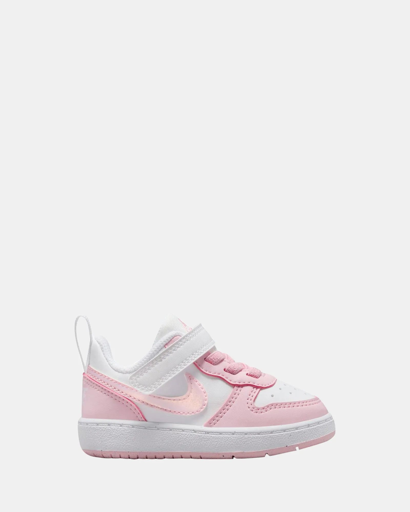 Nike Kinder-Schuhe Court Borough Low Recraft Kleinkind Weiß/Rosa Schaumstoff