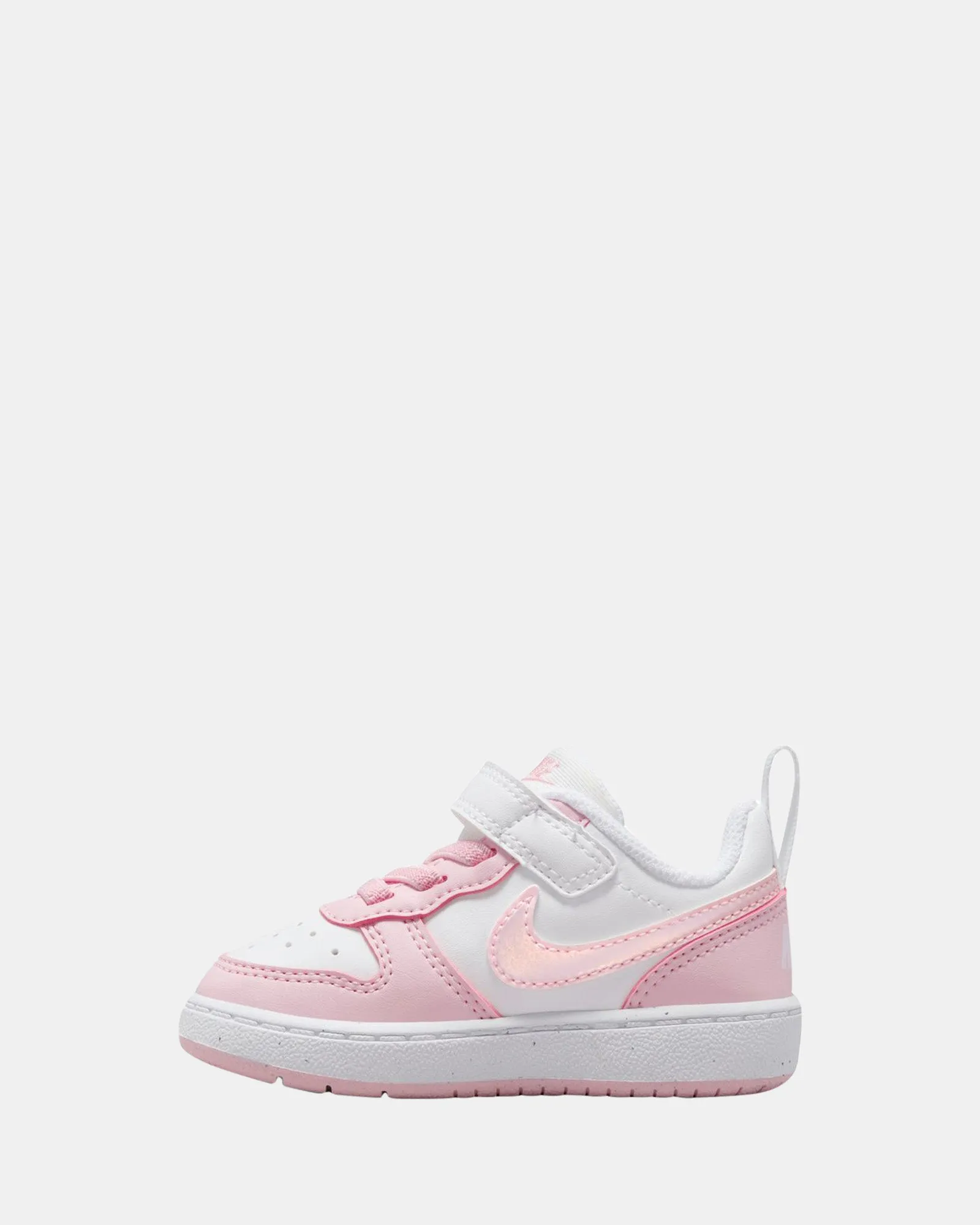 Nike Kinder-Schuhe Court Borough Low Recraft Kleinkind Weiß/Rosa Schaumstoff