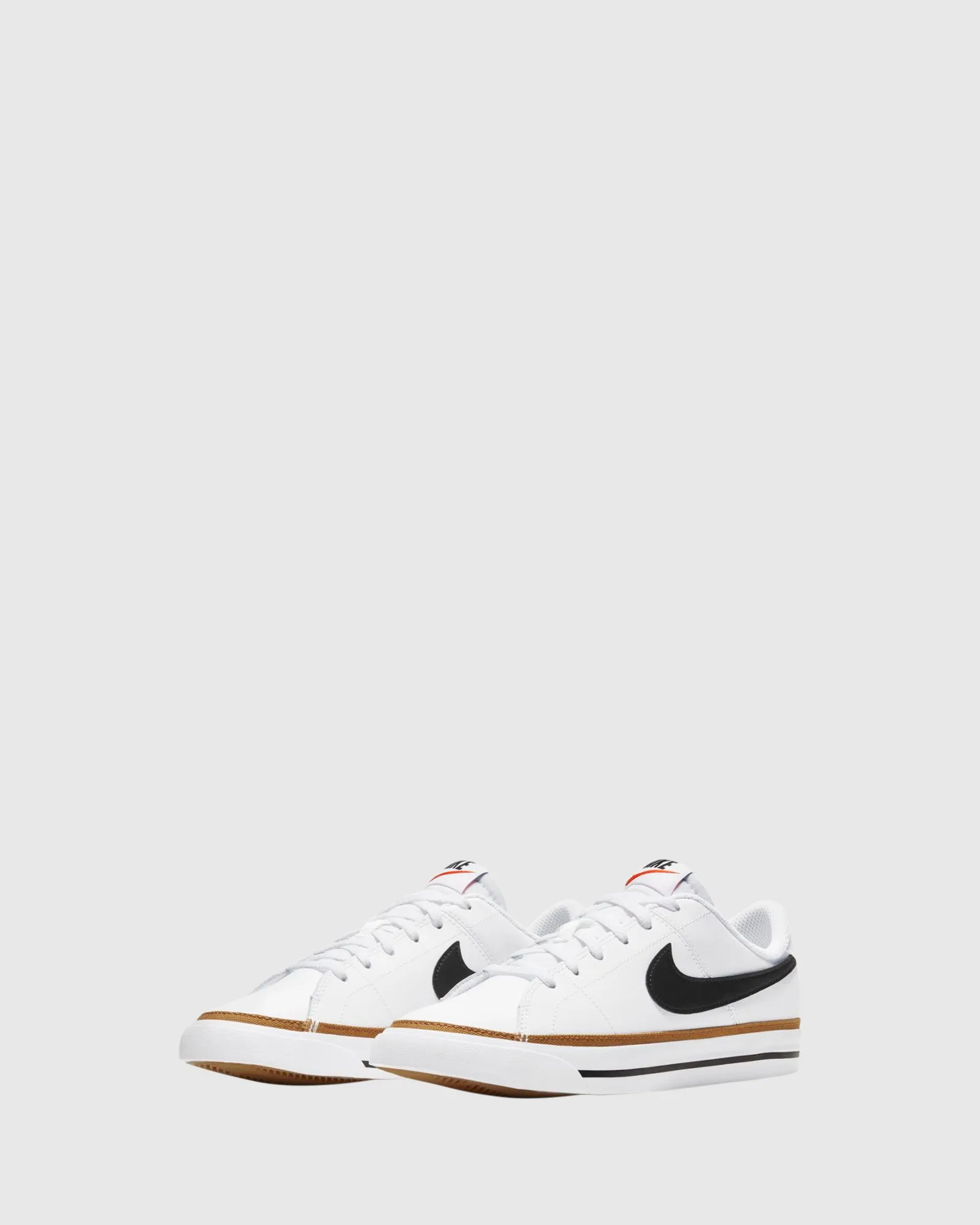 Nike Kinder Schuhe Court Legacy Grundschule Weiß/Schwarz/Wüstenocker