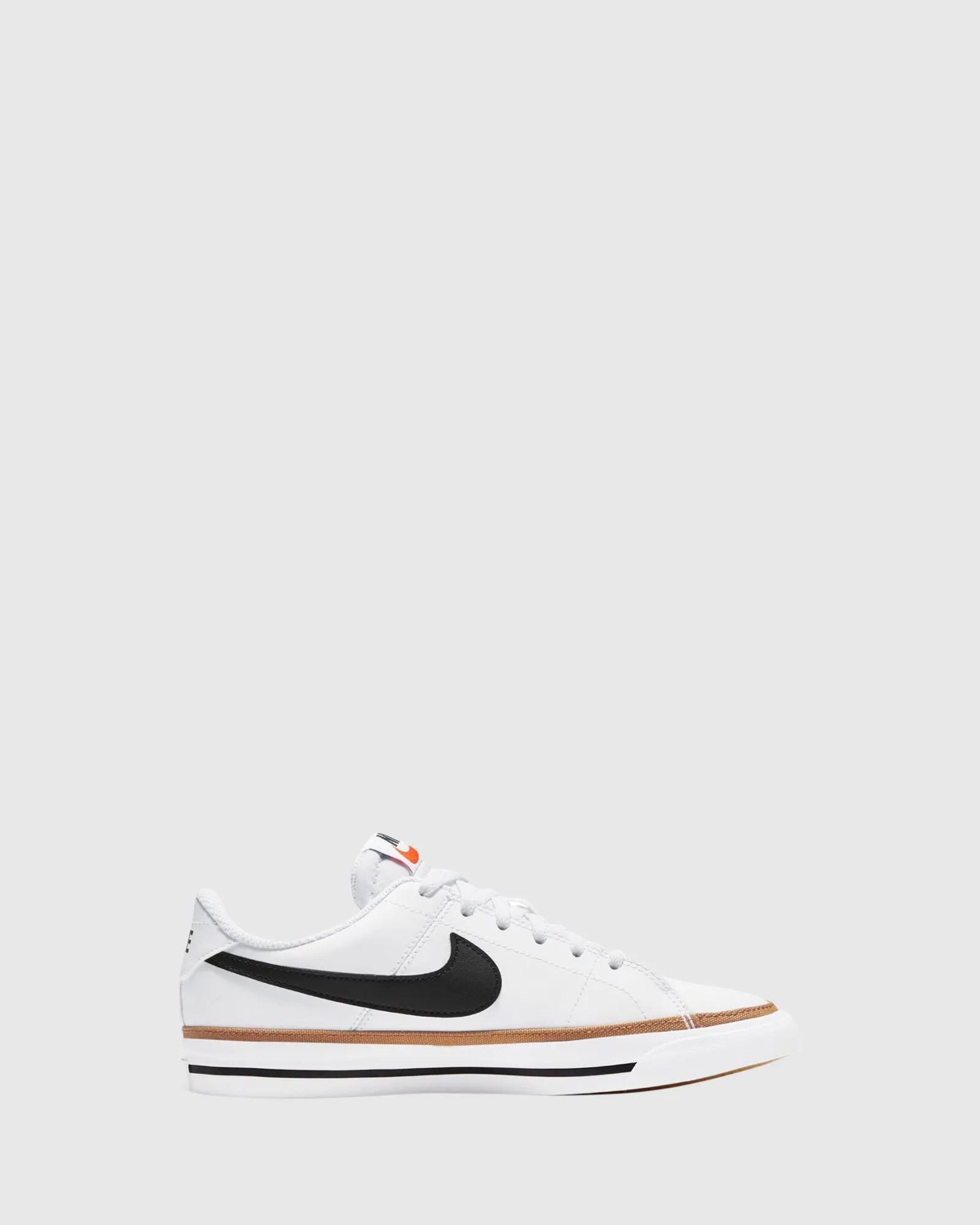 Nike Kinder Schuhe Court Legacy Grundschule Weiß/Schwarz/Wüstenocker