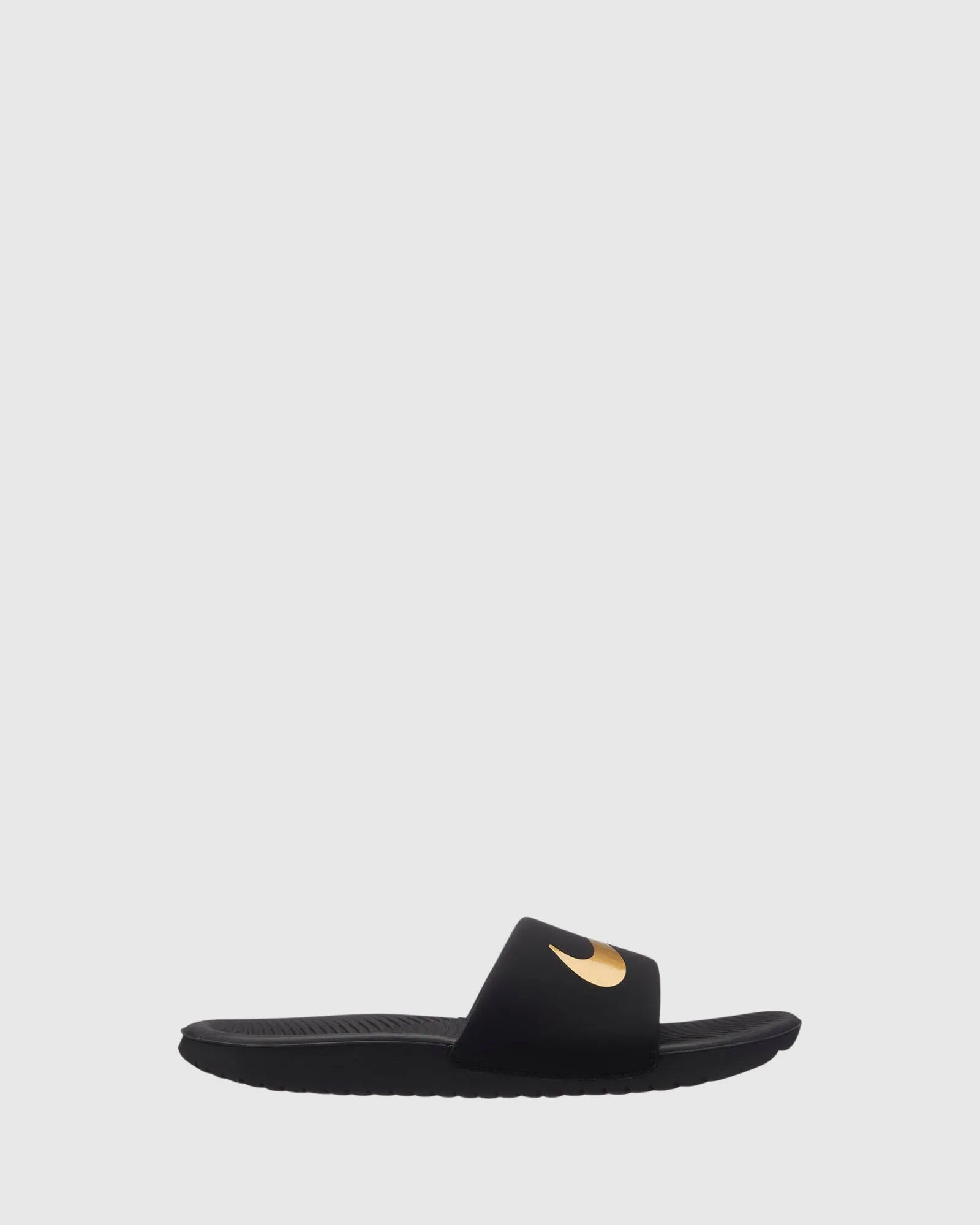 Nike Kinder-Schuhe Kawa Slides Schwarz/Gold
