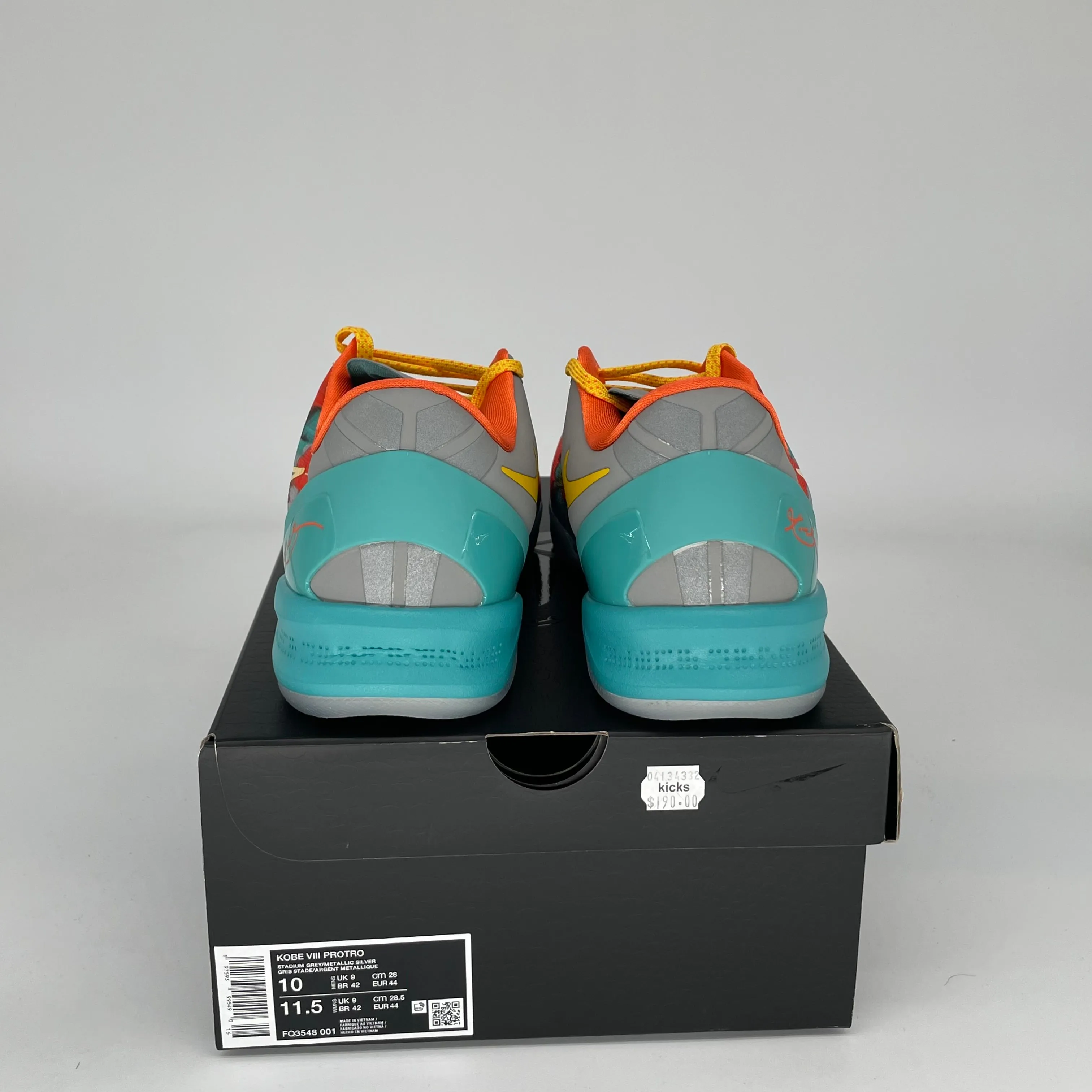 NIKE KOBE 8 PROTRO VENICE BEACH GRÖßE 10 FQ3548-001