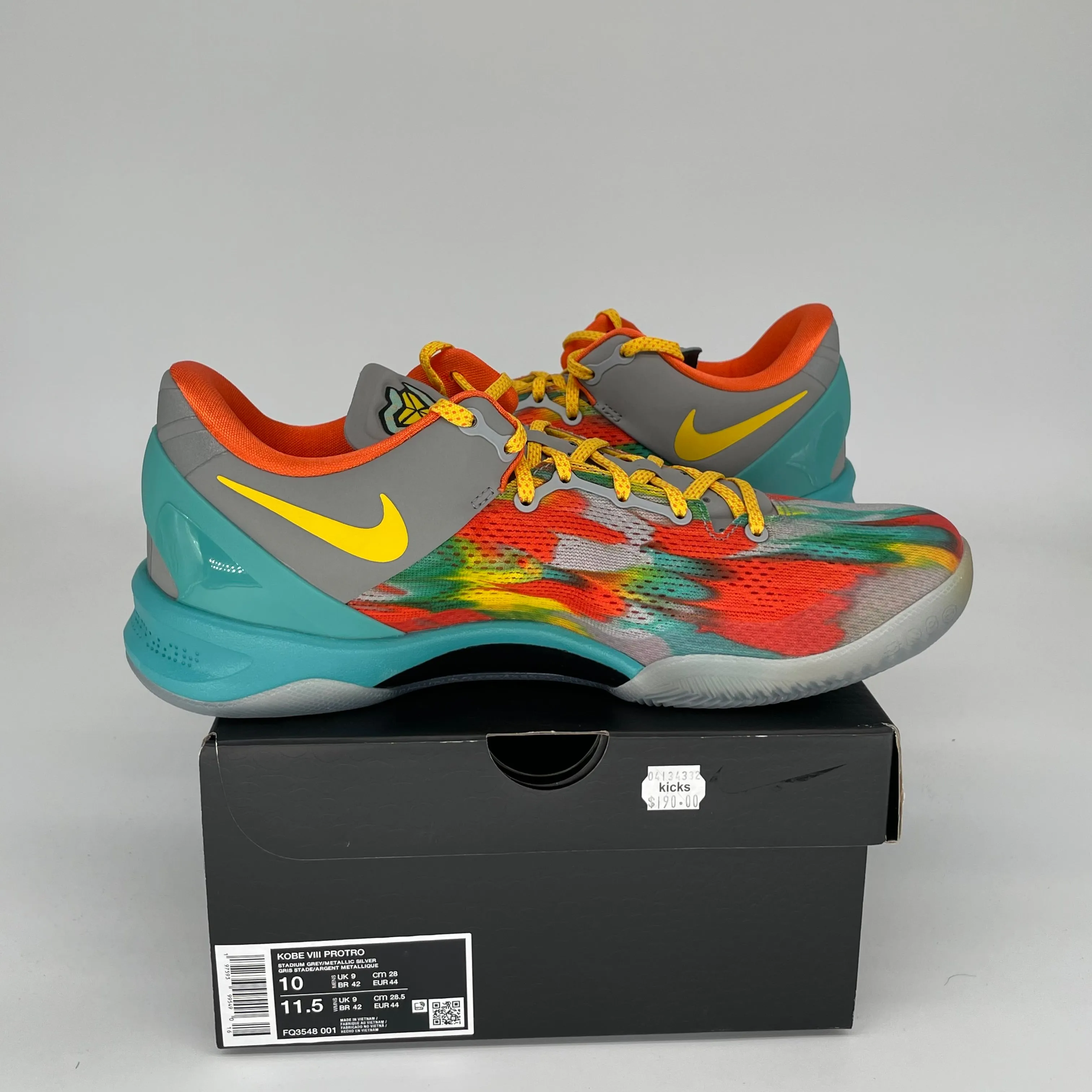 NIKE KOBE 8 PROTRO VENICE BEACH GRÖßE 10 FQ3548-001