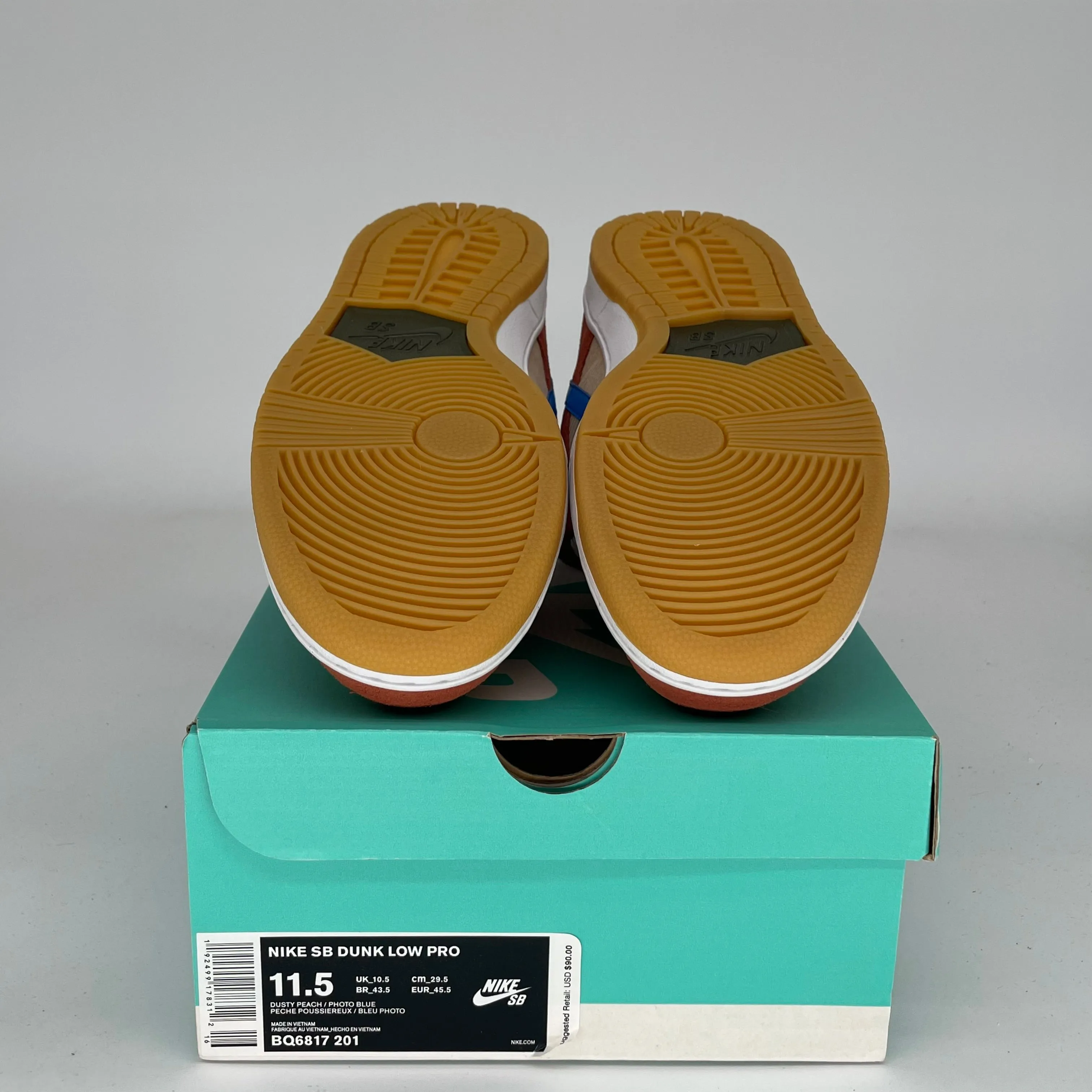NIKE SB DUNK LOW CORDUROY DUSTY PEACH GRÖSSE 11.5 BQ6817-201