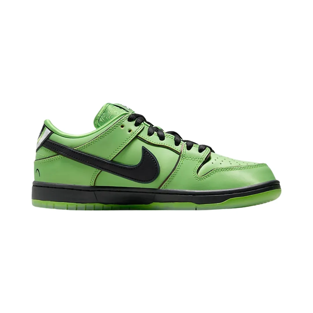 Nike SB Dunk Low Pro QS Powerpuff Girls Buttercup Bösartiges Grün Schwarzer Lotus Rosa Nike Dunk