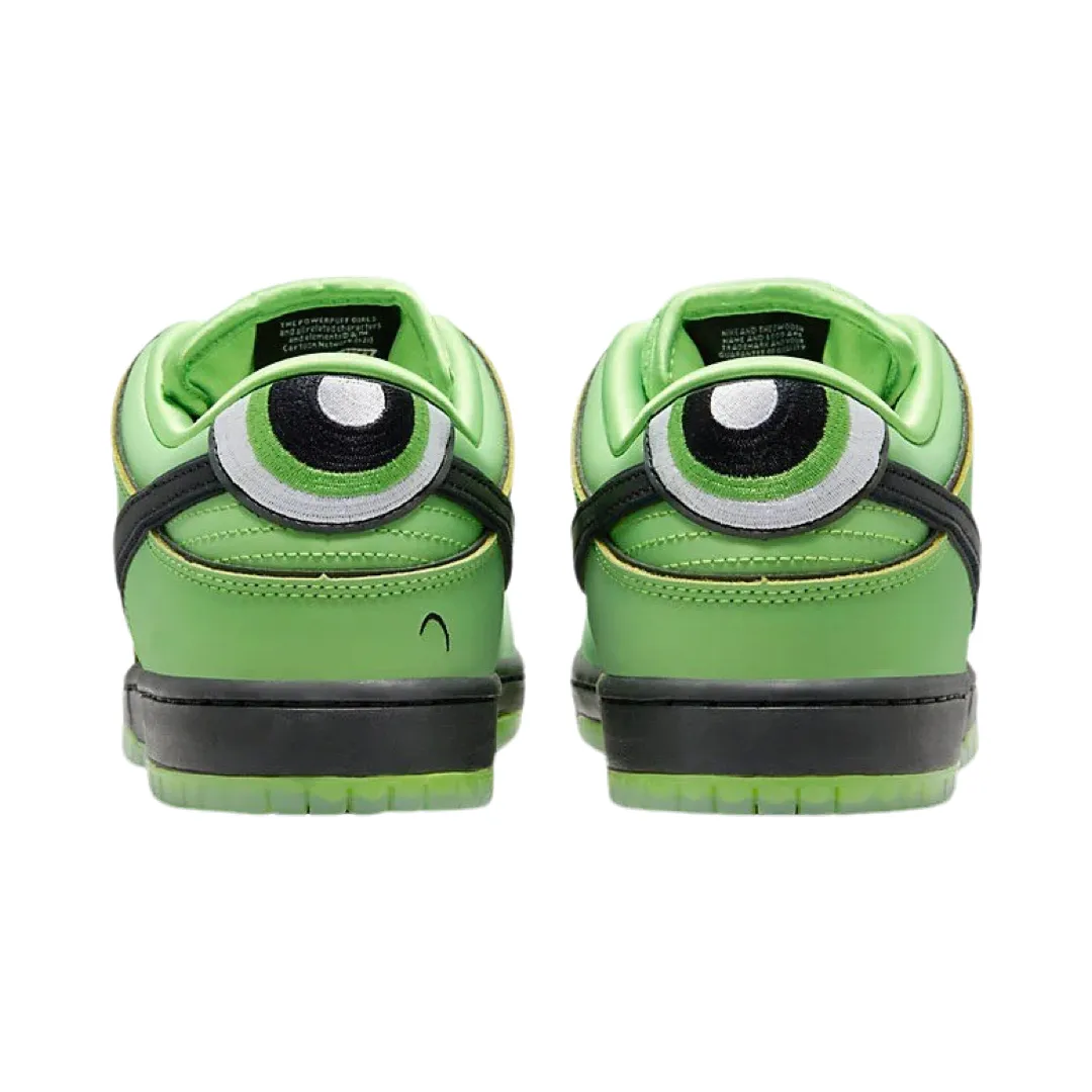 Nike SB Dunk Low Pro QS Powerpuff Girls Buttercup Bösartiges Grün Schwarzer Lotus Rosa Nike Dunk