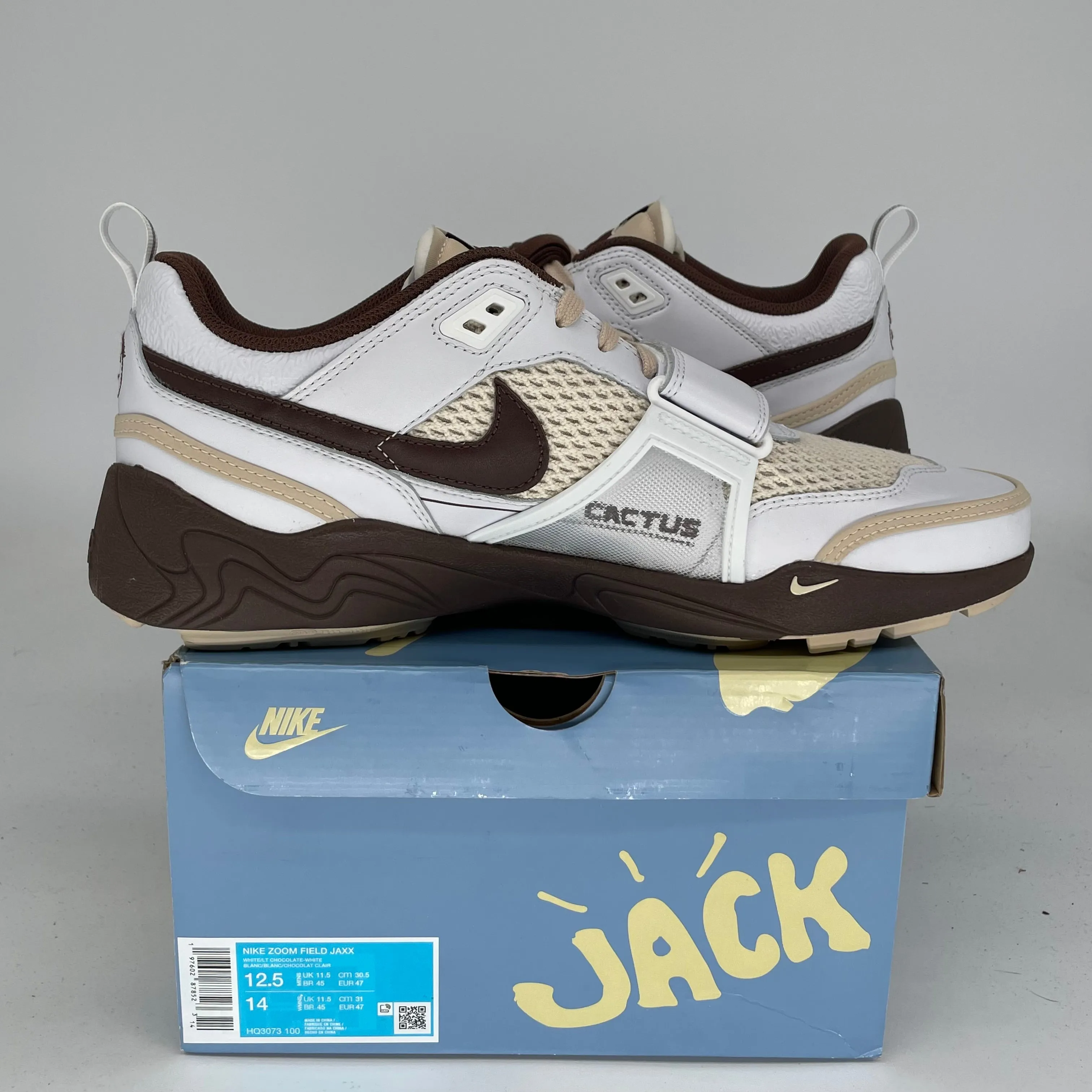 NIKE ZOOM FIELD JAXX TRAVIS SCOTT HELLSCHOKOLADE GRÖSSE 12.5 HQ3073-100