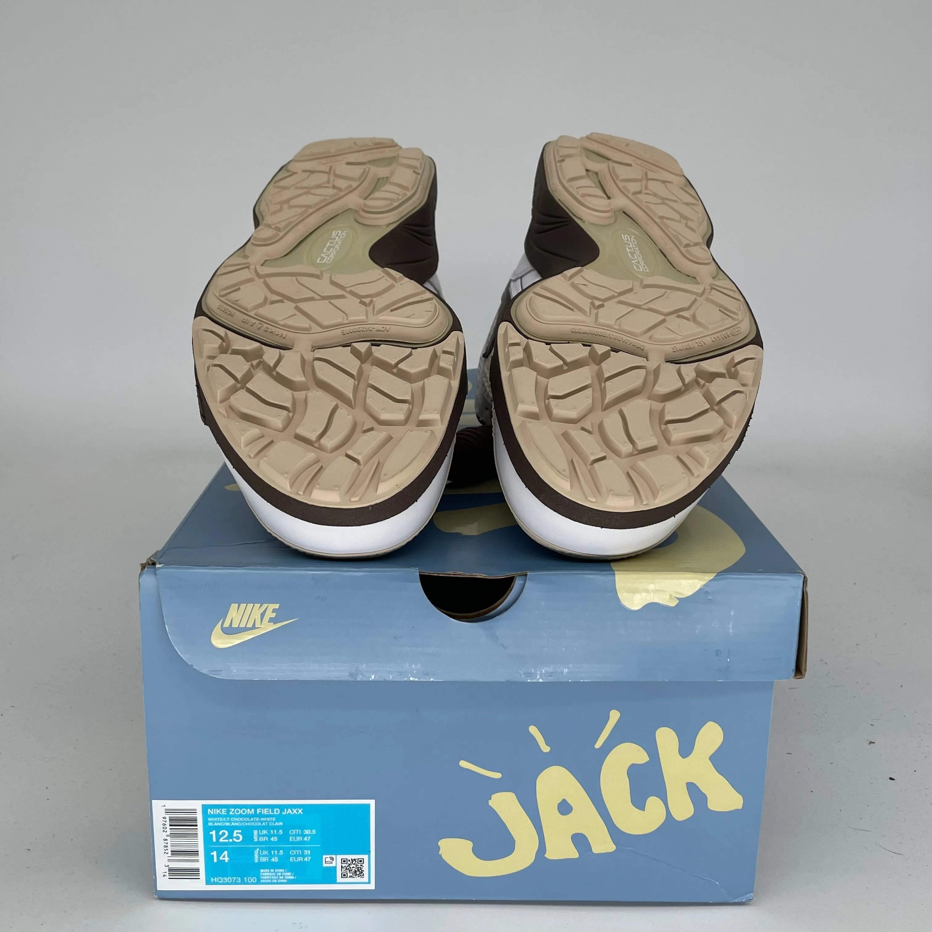 NIKE ZOOM FIELD JAXX TRAVIS SCOTT HELLSCHOKOLADE GRÖSSE 12.5 HQ3073-100