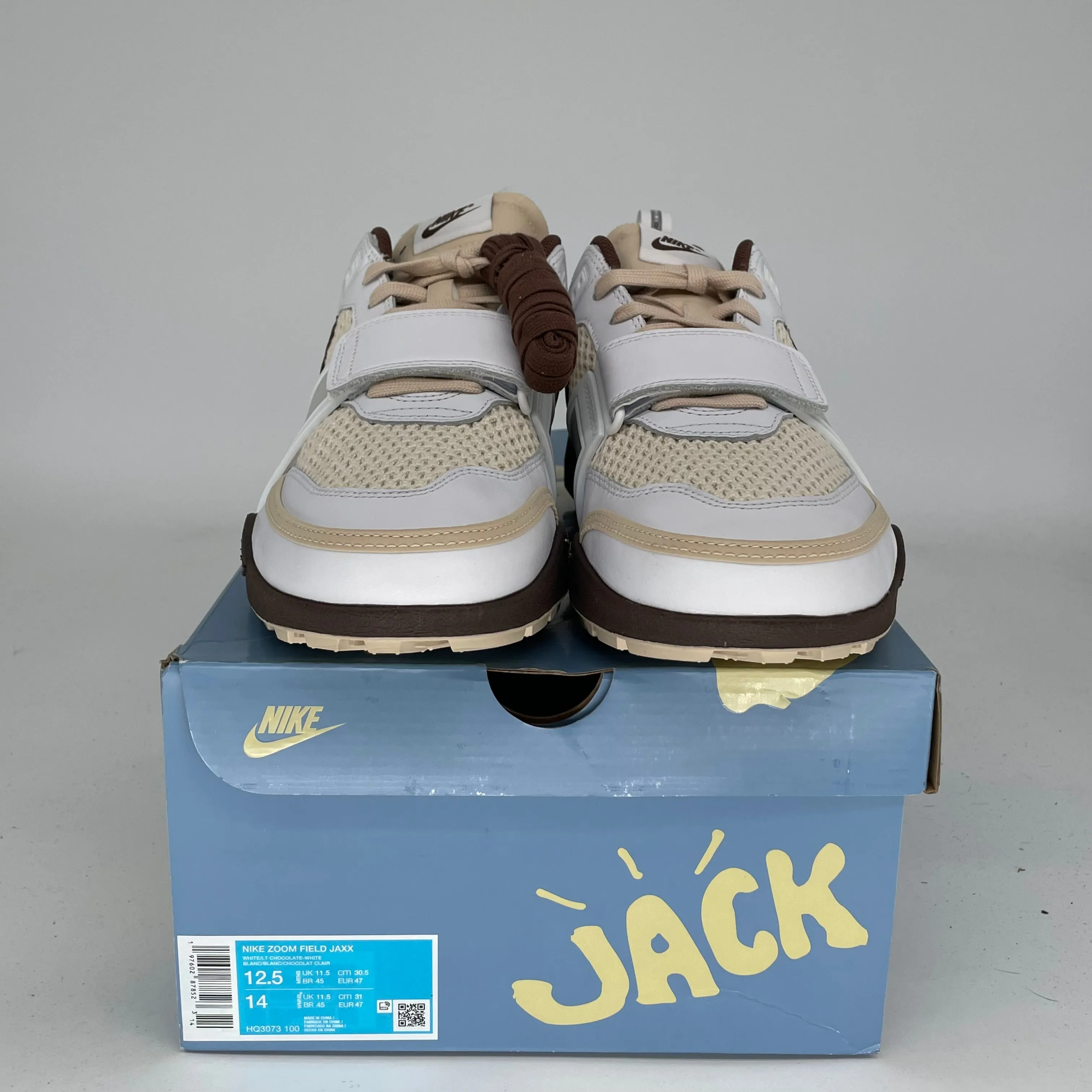 NIKE ZOOM FIELD JAXX TRAVIS SCOTT HELLSCHOKOLADE GRÖSSE 12.5 HQ3073-100