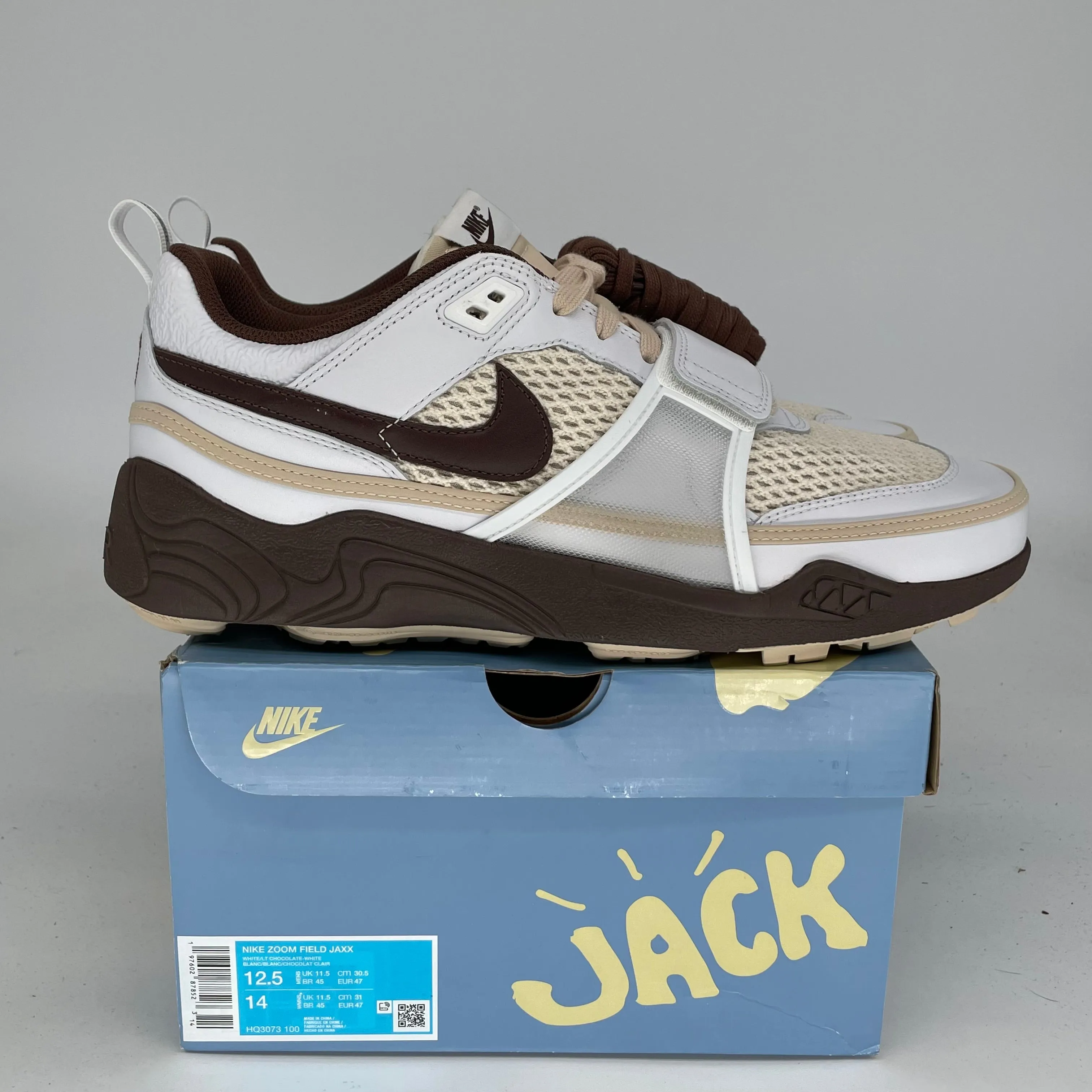NIKE ZOOM FIELD JAXX TRAVIS SCOTT HELLSCHOKOLADE GRÖSSE 12.5 HQ3073-100