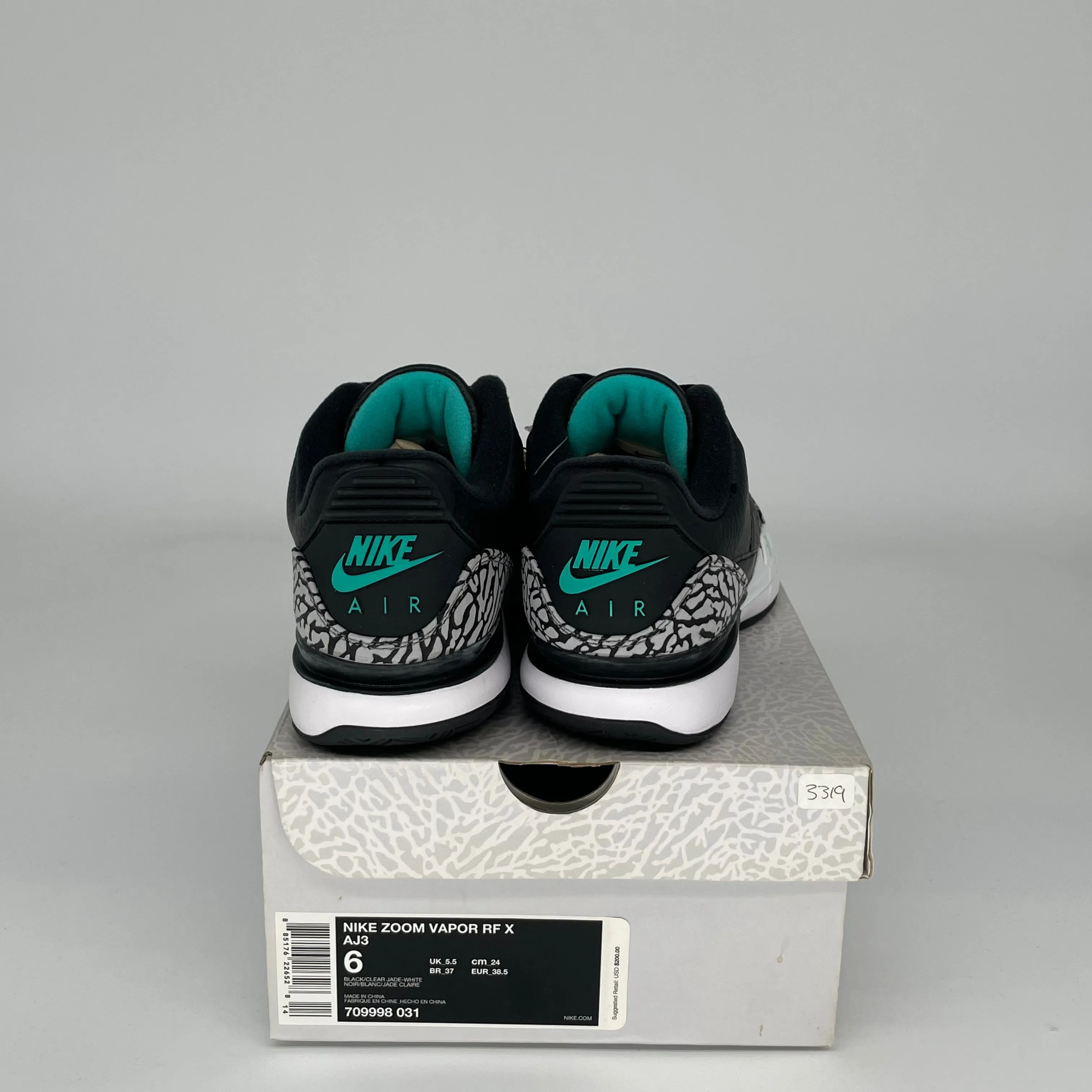 NIKE ZOOM VAPOR AJ3 ATMOS JADE GRÖßE 6 709998-031