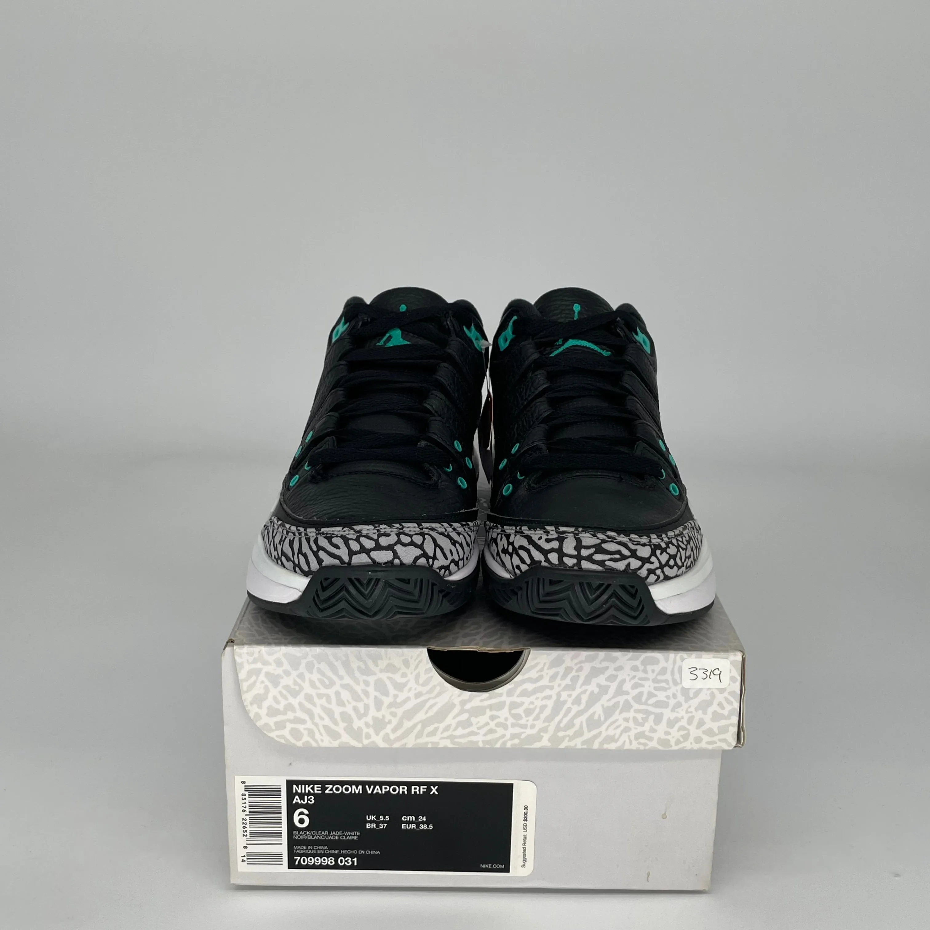 NIKE ZOOM VAPOR AJ3 ATMOS JADE GRÖßE 6 709998-031