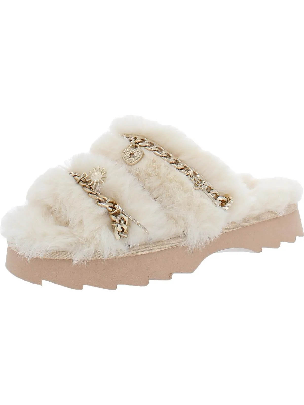 Paiygef Damen Faux-Fur Schlupf-Sandalen Ecco Schuhe