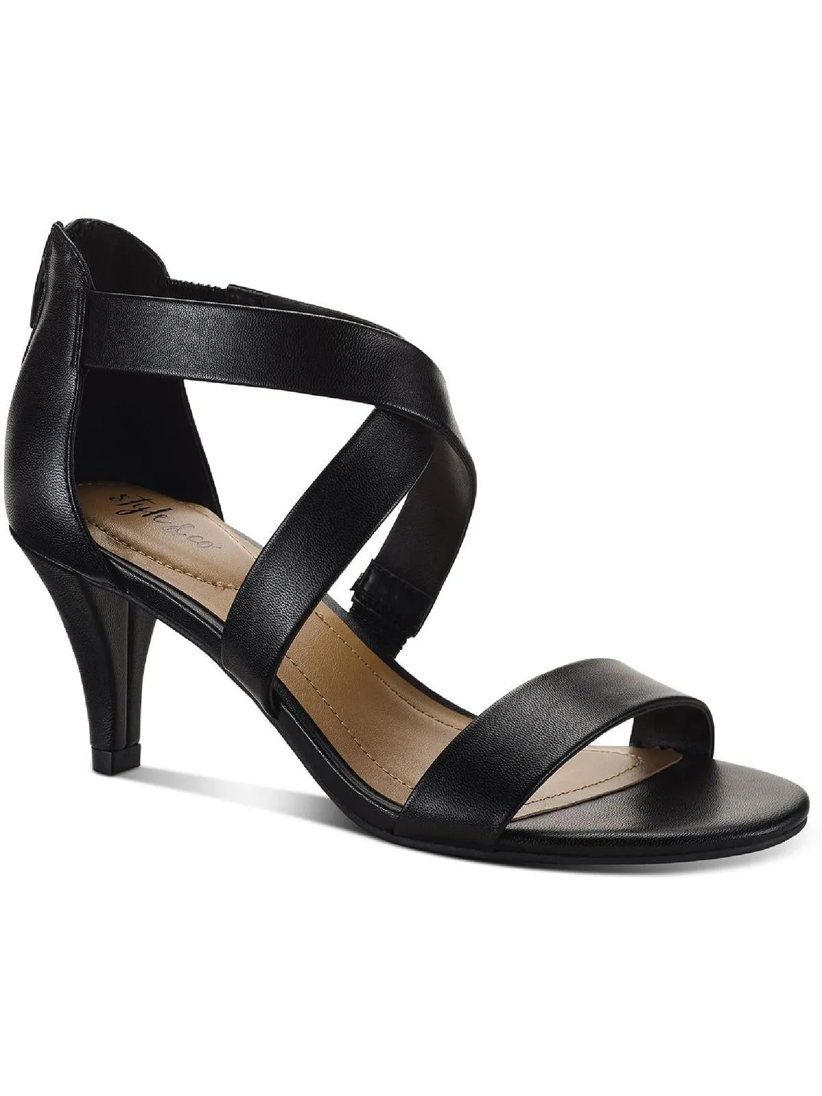 Paysonn Damen Criss-Cross Front Offene Zehen Kitten Heels Ecco Schuhe