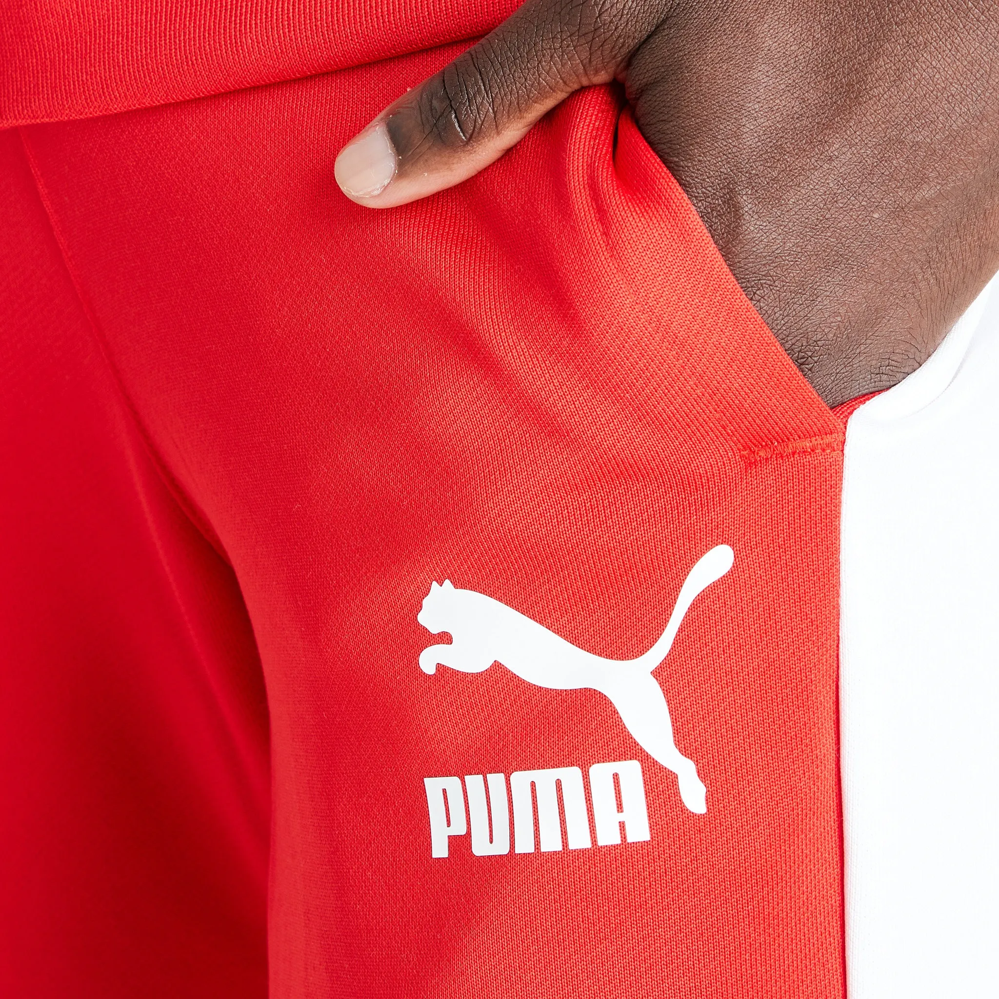 Puma Iconische T7 Jogginghose PT / High Risk Rote Puma Schuhe