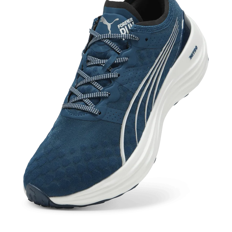 Puma Herren ForeverRun Nitro Laufschuhe in Ozean Tropic-Puma Weiß SS24