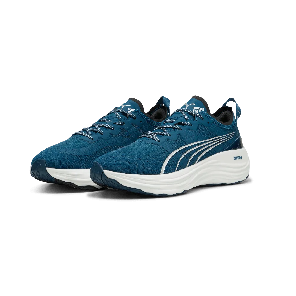 Puma Herren ForeverRun Nitro Laufschuhe in Ozean Tropic-Puma Weiß SS24