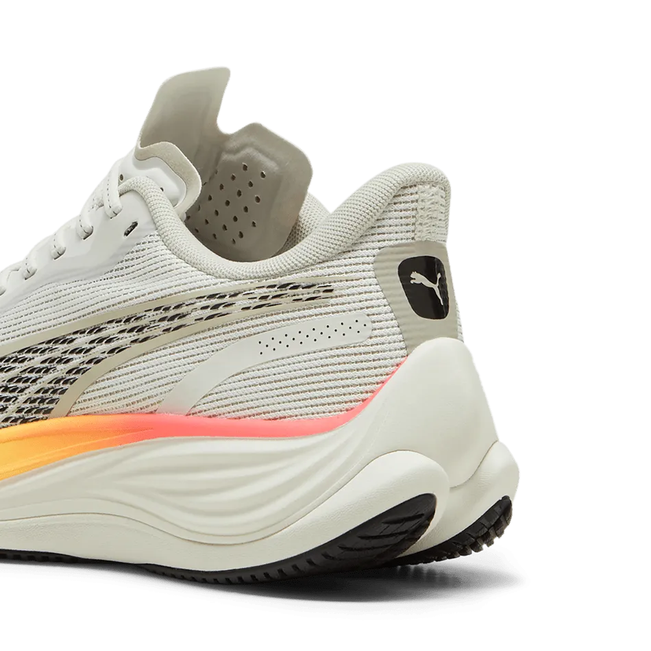 Puma Velocity Nitro 3 Damen Laufschuhe Dampfgrau Sonnenstrom-Sonnenuntergangsglühen - AW24