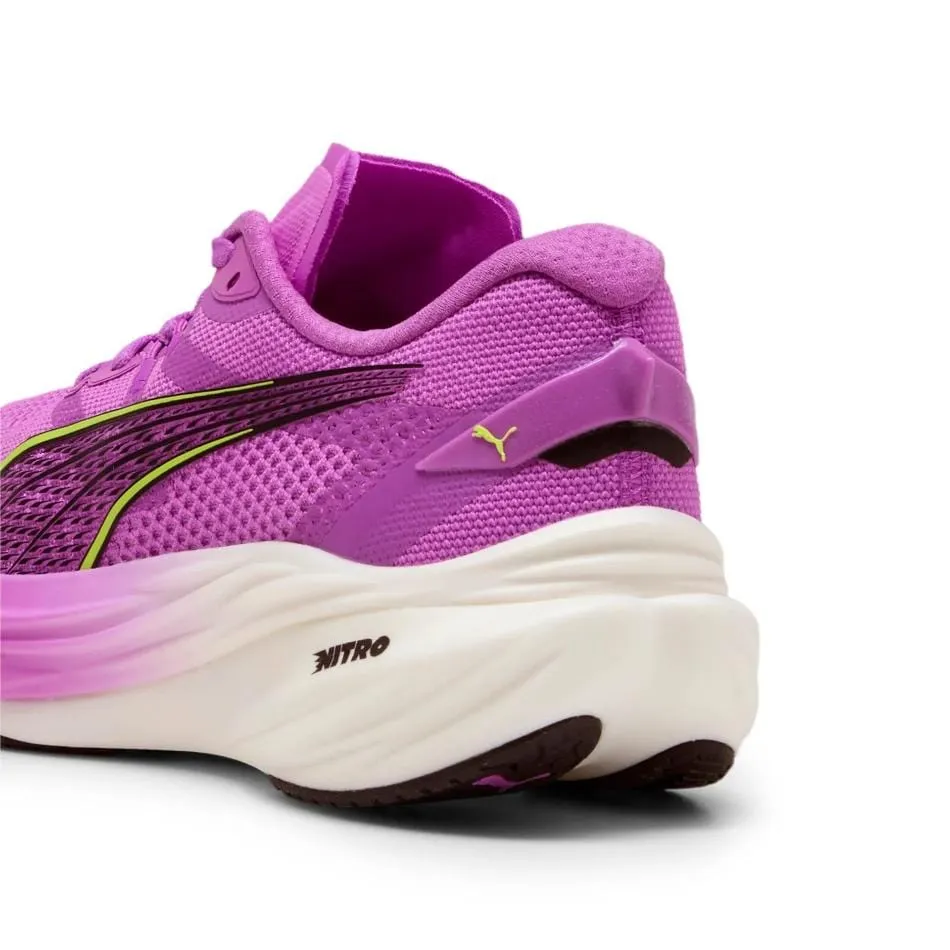 Puma Damen Deviate NITRO 3 Laufschuhe in Reines Magenta/Gelbe Warnung/Puma Weiß SS25