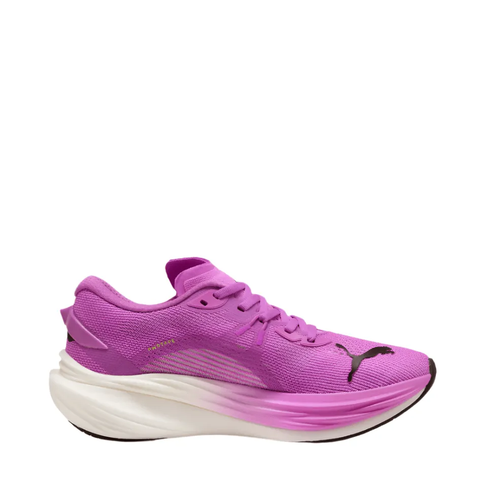 Puma Damen Deviate NITRO 3 Laufschuhe in Reines Magenta/Gelbe Warnung/Puma Weiß SS25