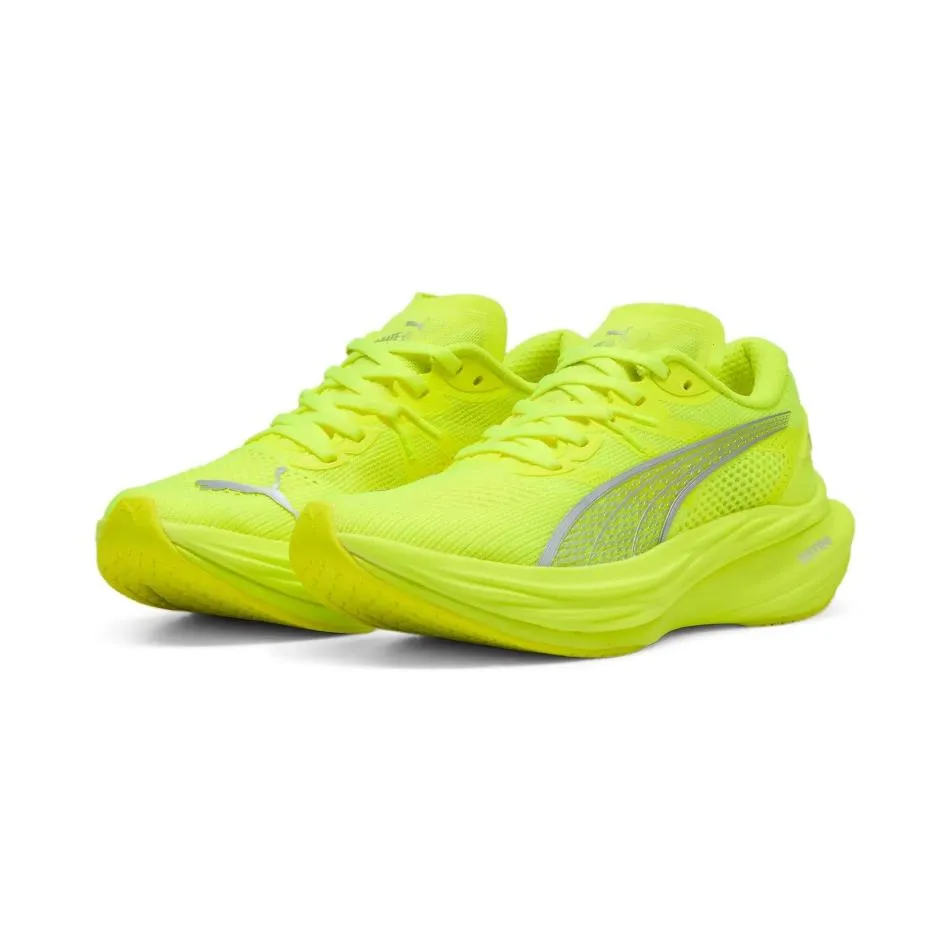 Puma Damen Deviate NITRO 3 Laufschuhe in Gelb Alert/PUMA Silber SS25