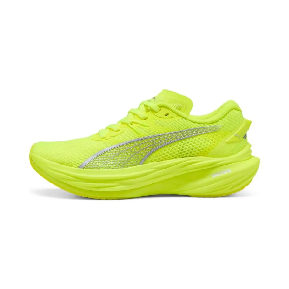 Puma Damen Deviate NITRO 3 Laufschuhe in Gelb Alert/PUMA Silber SS25