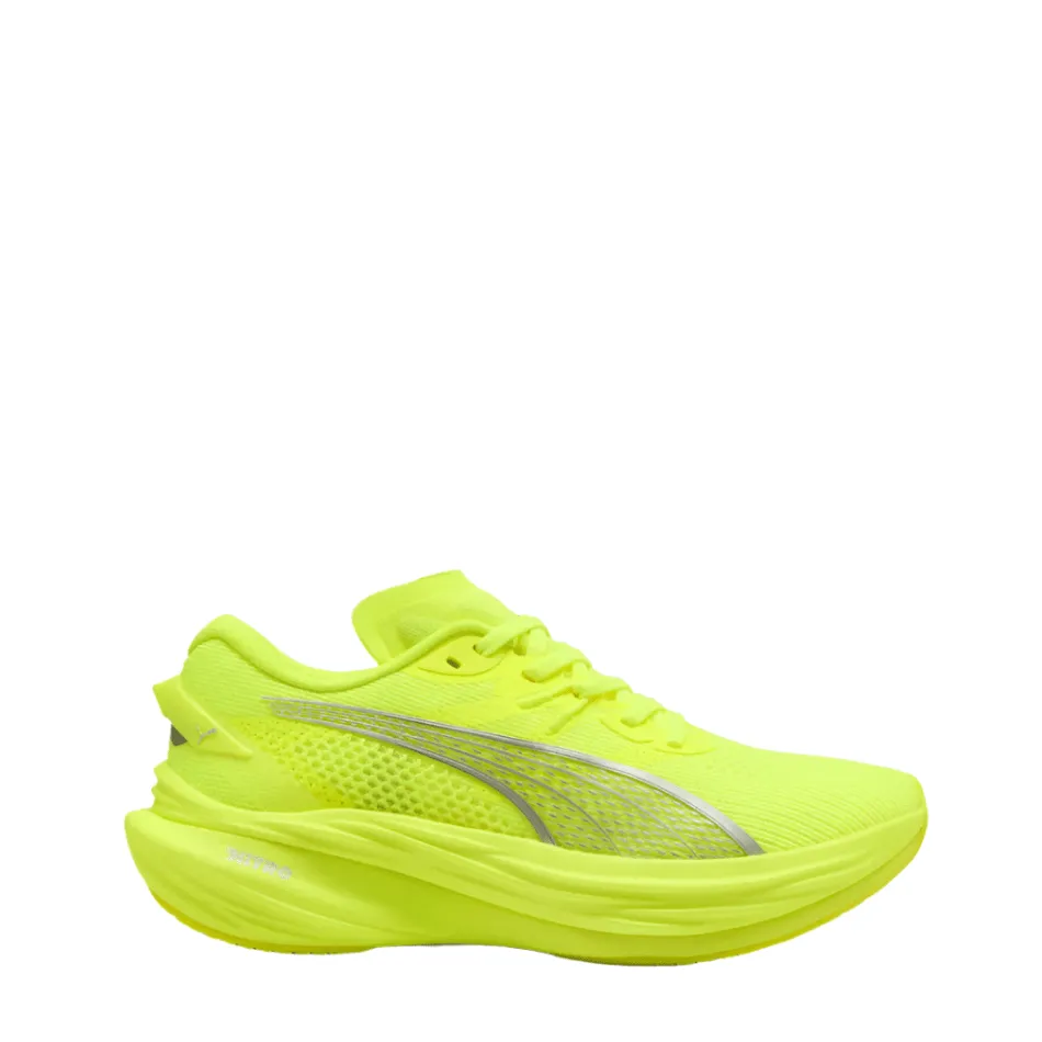 Puma Damen Deviate NITRO 3 Laufschuhe in Gelb Alert/PUMA Silber SS25