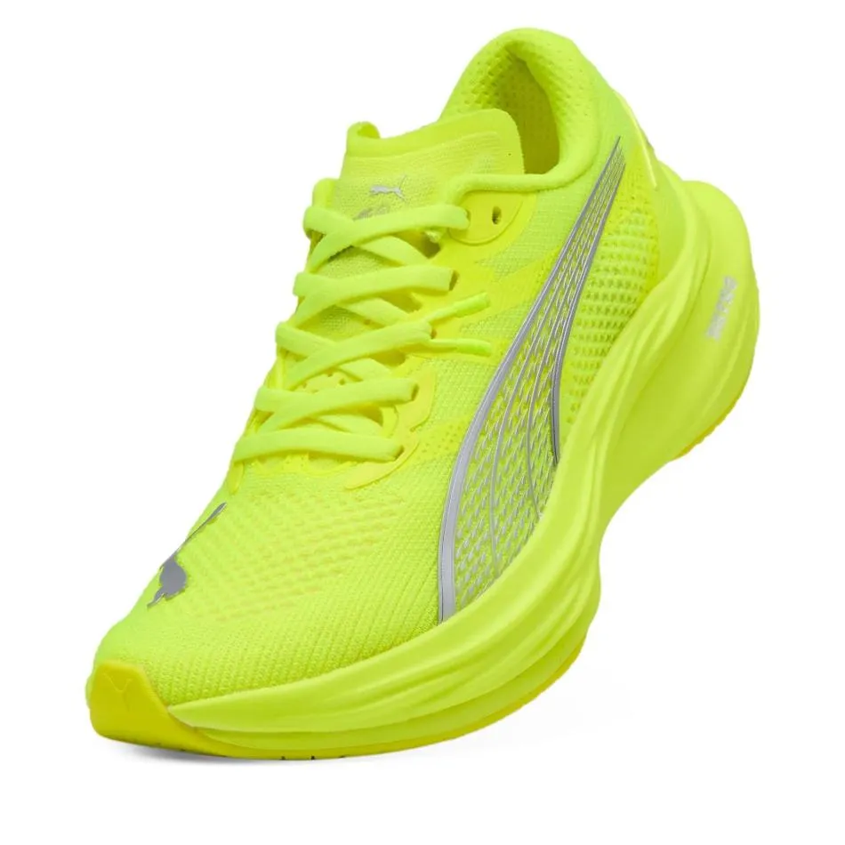Puma Damen Deviate NITRO 3 Laufschuhe in Gelb Alert/PUMA Silber SS25