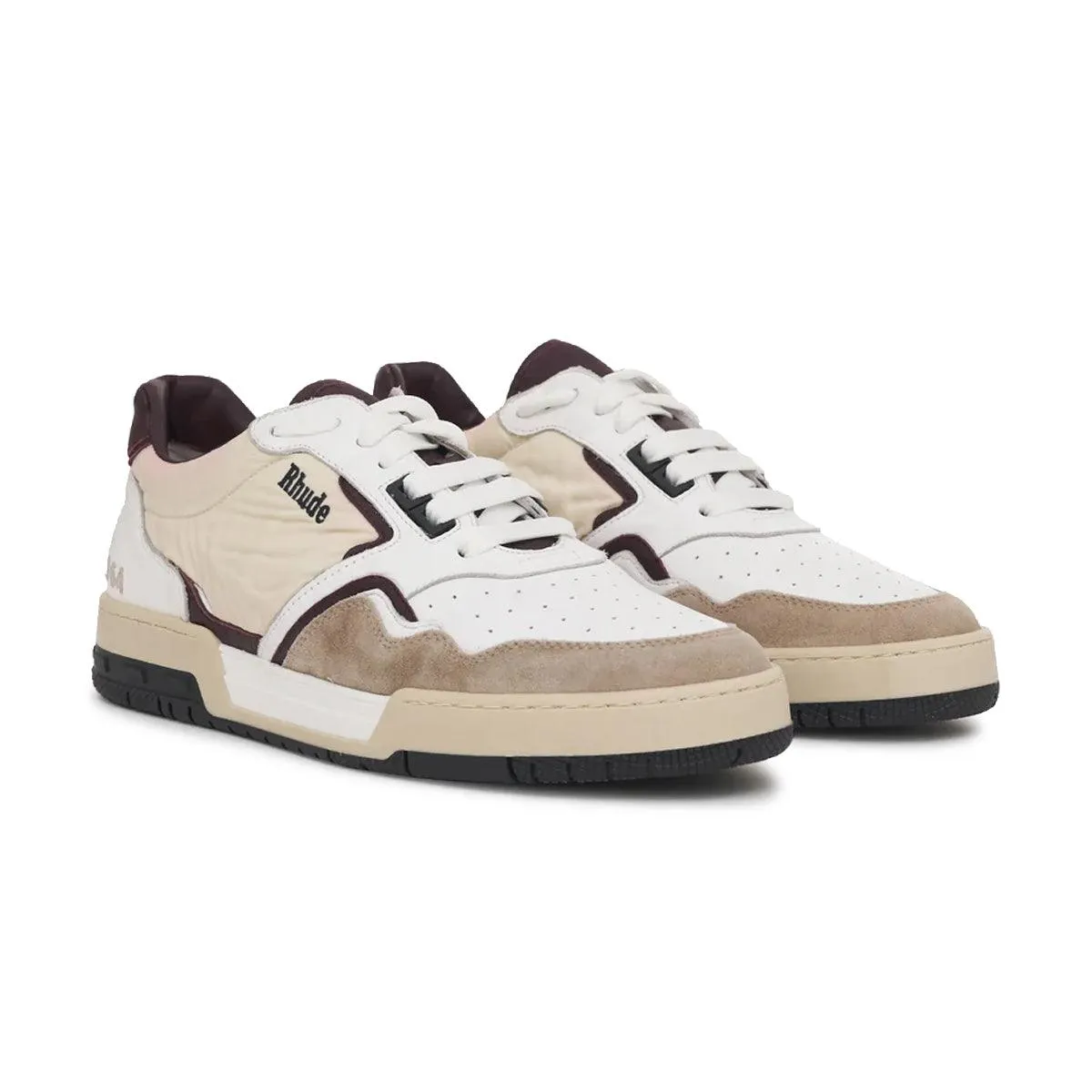 Racing Sneaker 'Weiß Bordeaux'