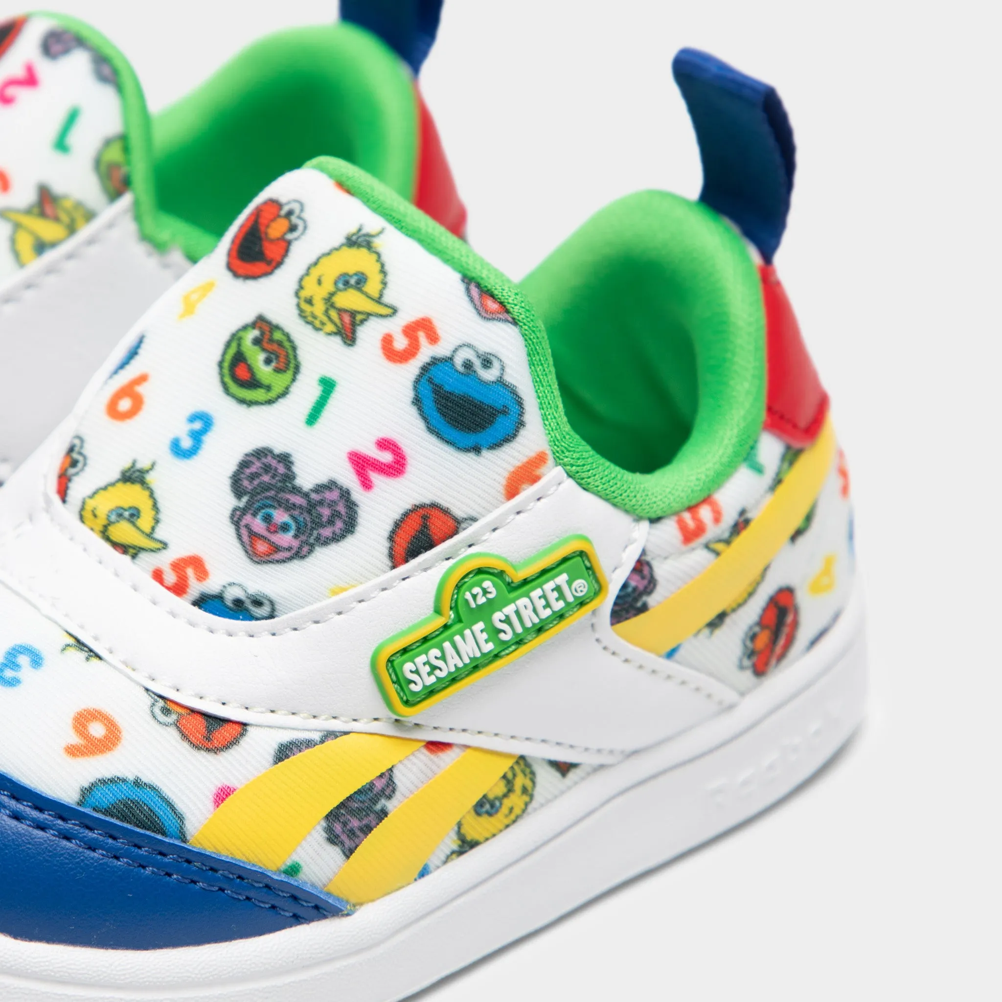 Reebok x Sesame Street Kleinkinder Club C Schlupfschuh Weiß / Gelb - Grün Reebok Schuhe