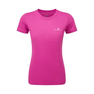 Ronhill Damen Core Kurzarm-Shirt in Razzmataz/Hellweiß SS25