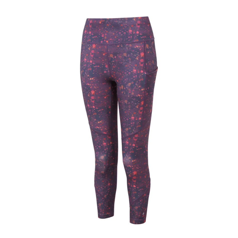 Ronhill Damen Tech Crop Tight in Damson Raindrops SS25