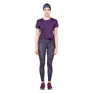 Ronhill Damen Tech Crop Tight in Damson Raindrops SS25