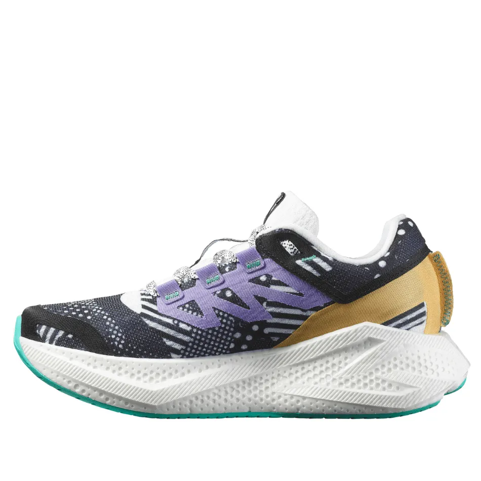Salomon Damen Aeroglide 3 Proto Pack Laufschuhe in Weiß/Schwarz/Waterfall SS25