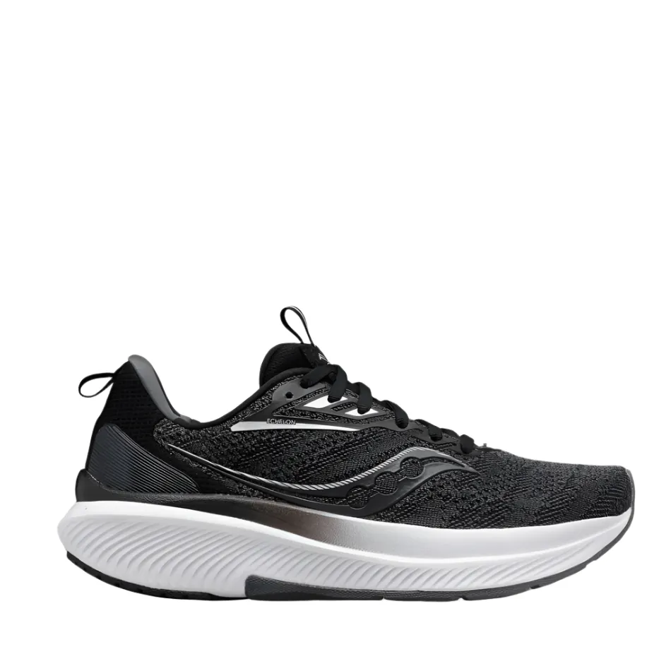 Saucony Echelon 9 Damen-Laufschuhe in Schwarz/Weiß AW23