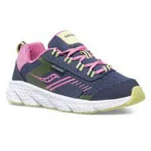 Saucony Shoes Wind Shield Navy/Green/Pink M (Size 1Y-5Y)