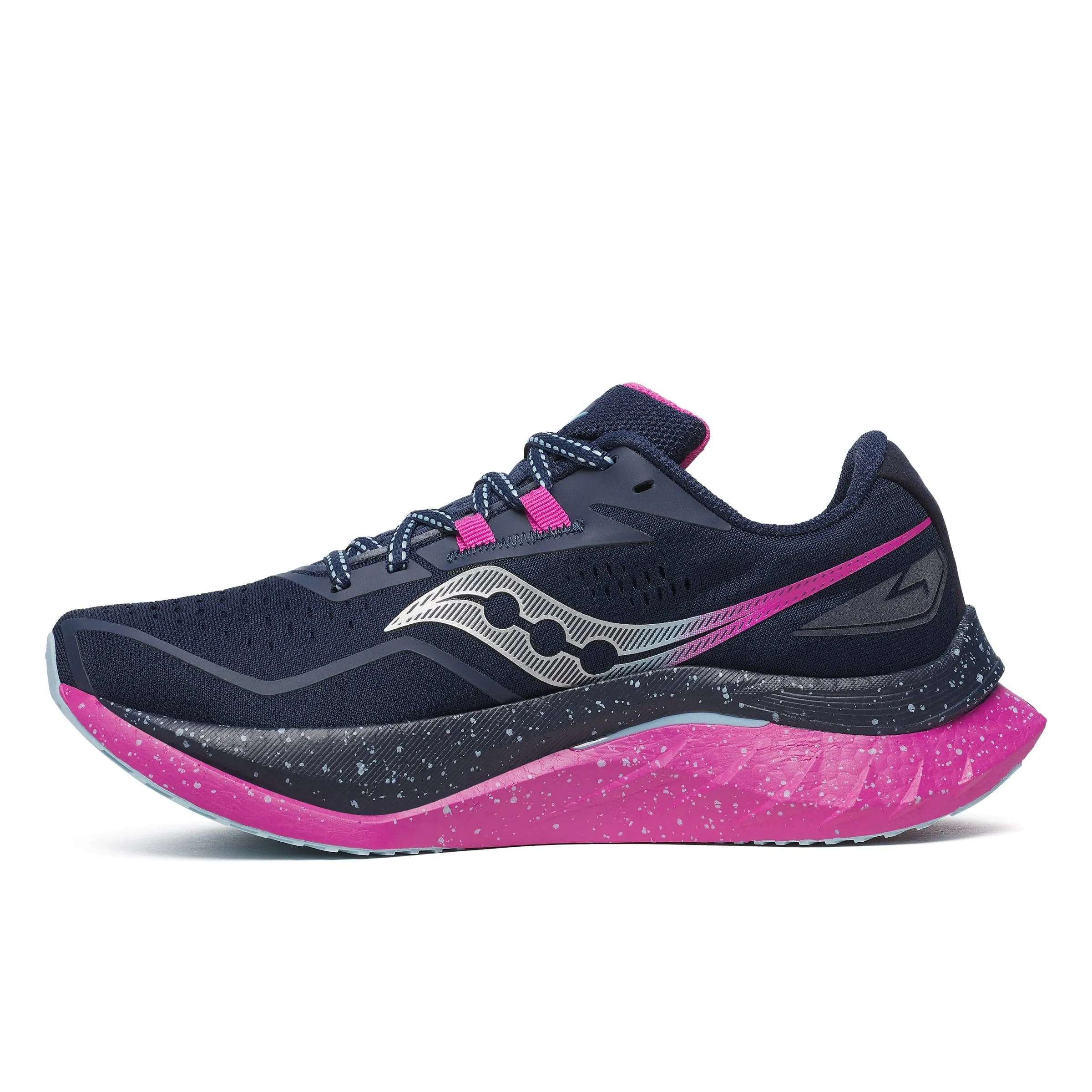 Saucony Damen Endorphin Speed 4 Laufschuhe in Marine/Fuchsia SS25