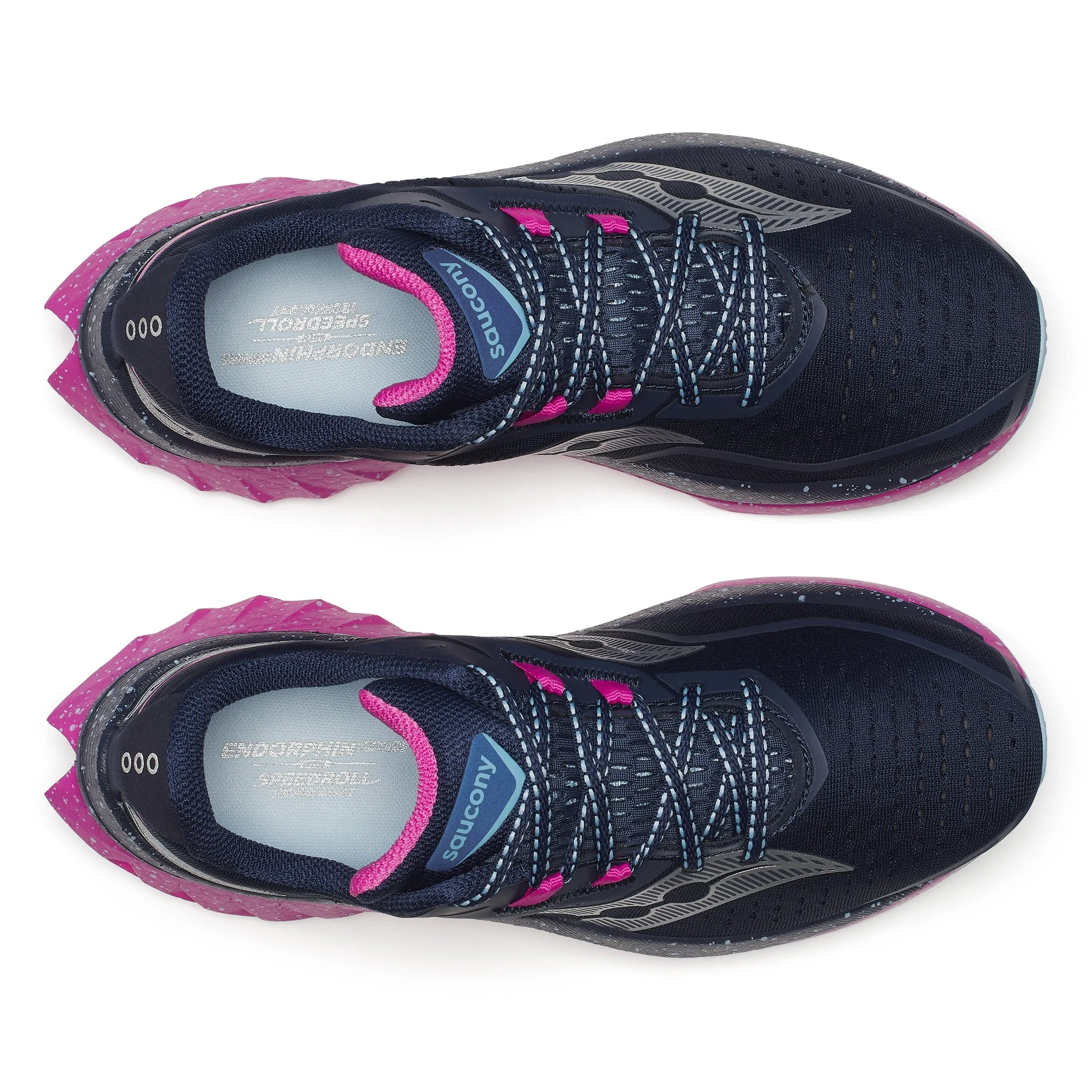 Saucony Damen Endorphin Speed 4 Laufschuhe in Marine/Fuchsia SS25