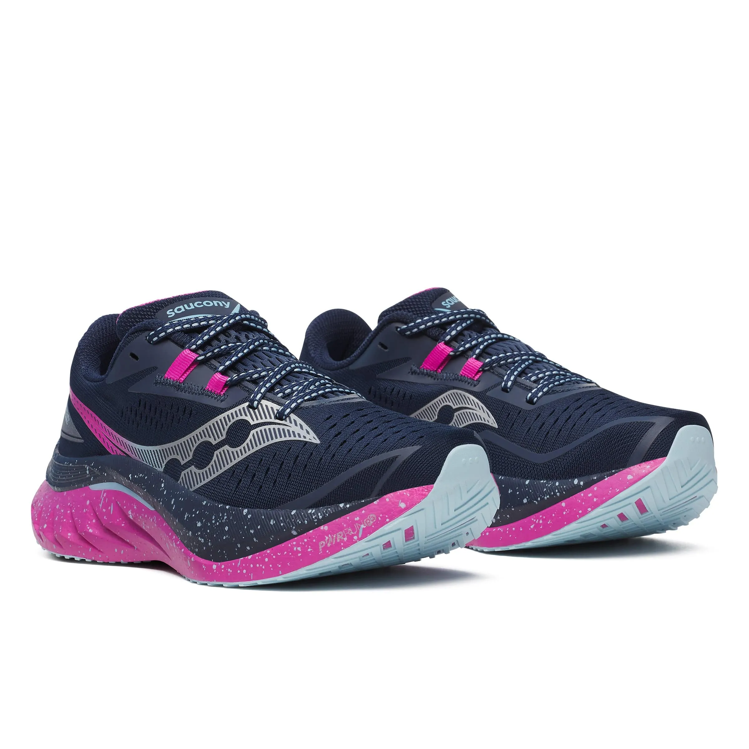 Saucony Damen Endorphin Speed 4 Laufschuhe in Marine/Fuchsia SS25