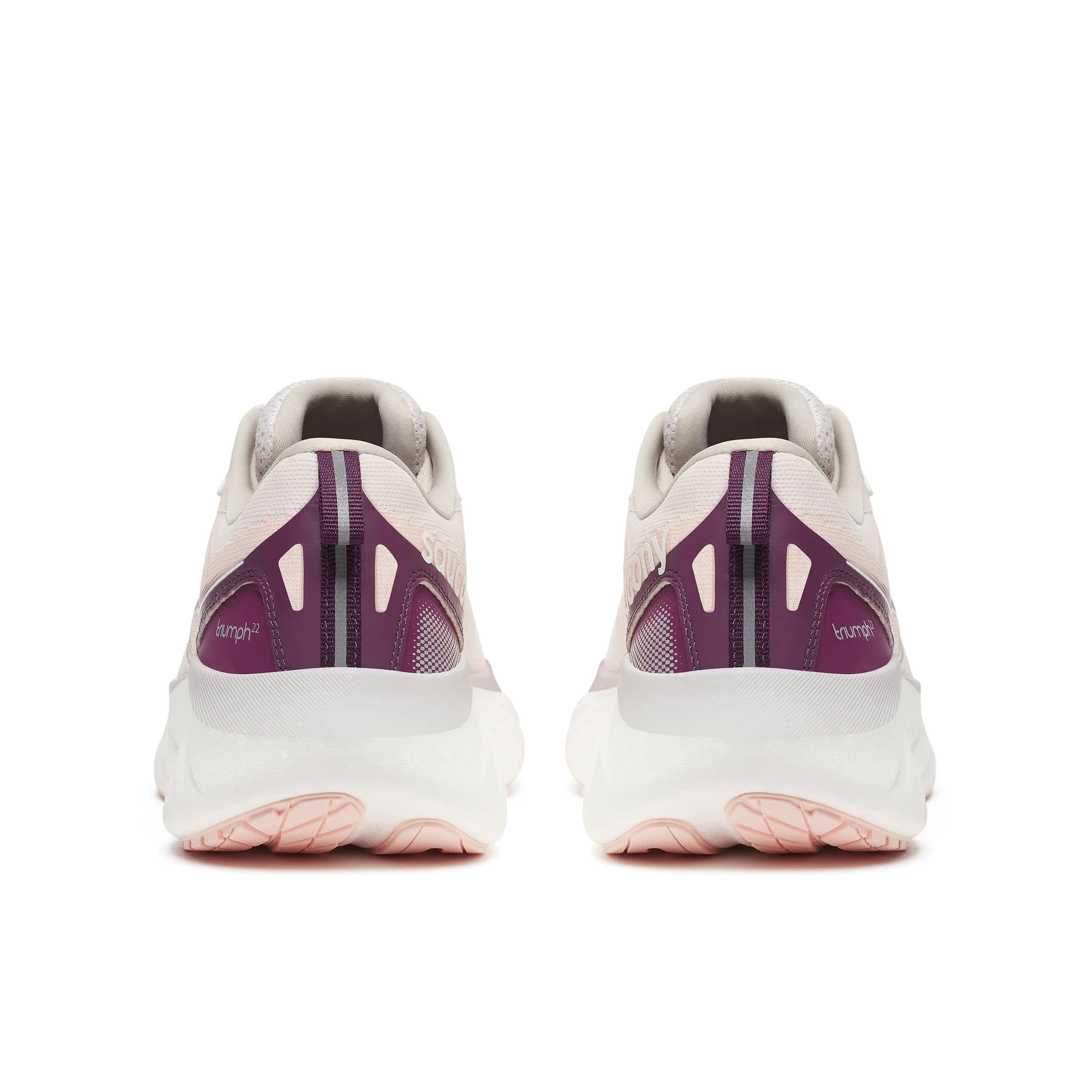 Saucony Damen Triumph 22 Laufschuhe in Mond/Aubergine AW24